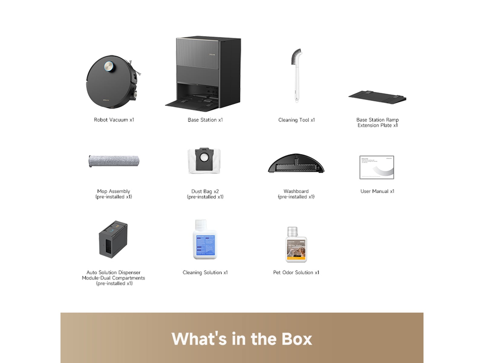 Dreame Aqua10 Ultra Roller Robotdammsugare (svart) Robotdammsugare