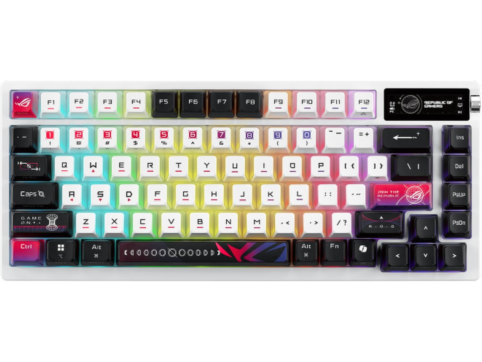 Asus M704 ROG Azoth X Trådlös Gamingtangentbord (vit) -B-Grade Demo tangentbord