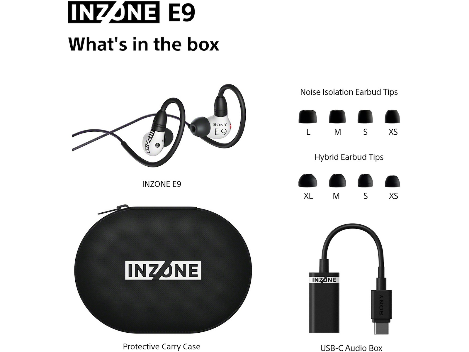 Sony INZONE E9 In-Ear Gaming Öronproppar (vit) In-ear hörlurar