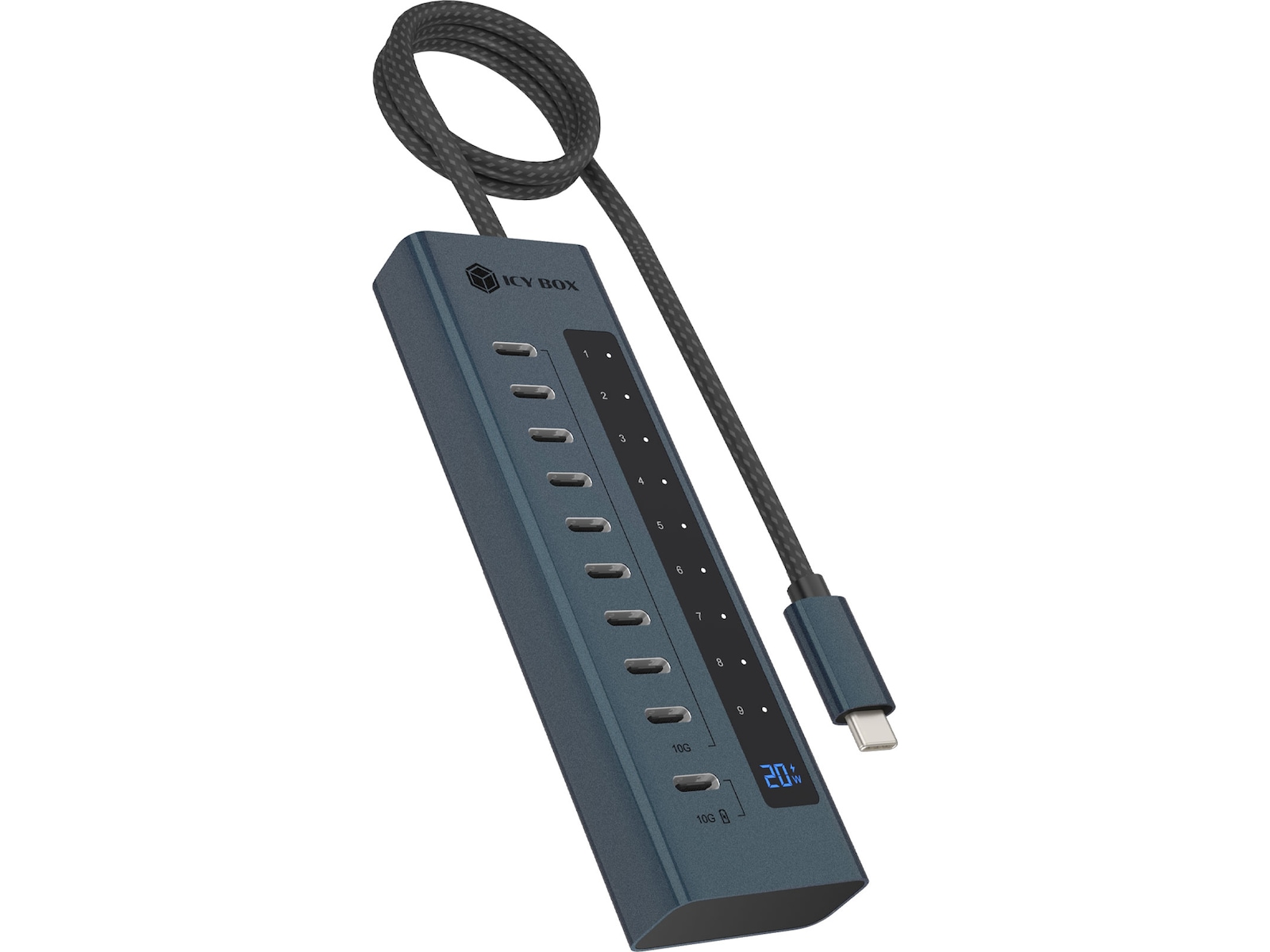 ICY BOX 10 portar USB Type-C® Gen 2 Hub Dockningsstation och USB-hub