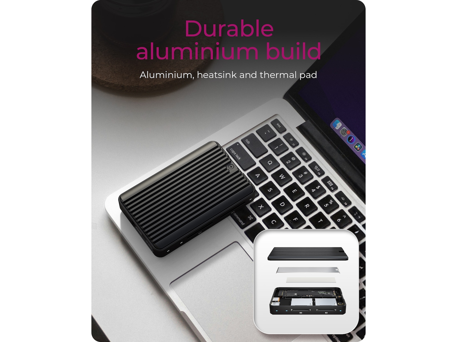 ICY BOX IB-CR602M-C31 M.2 SSD Enclosure Dockningsstationer