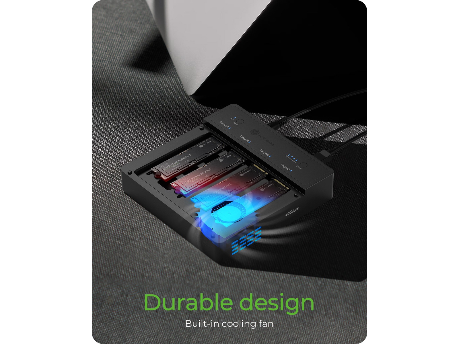  ICY BOX 4 bay Clone and DockingSation Dockningsstation och USB-hub