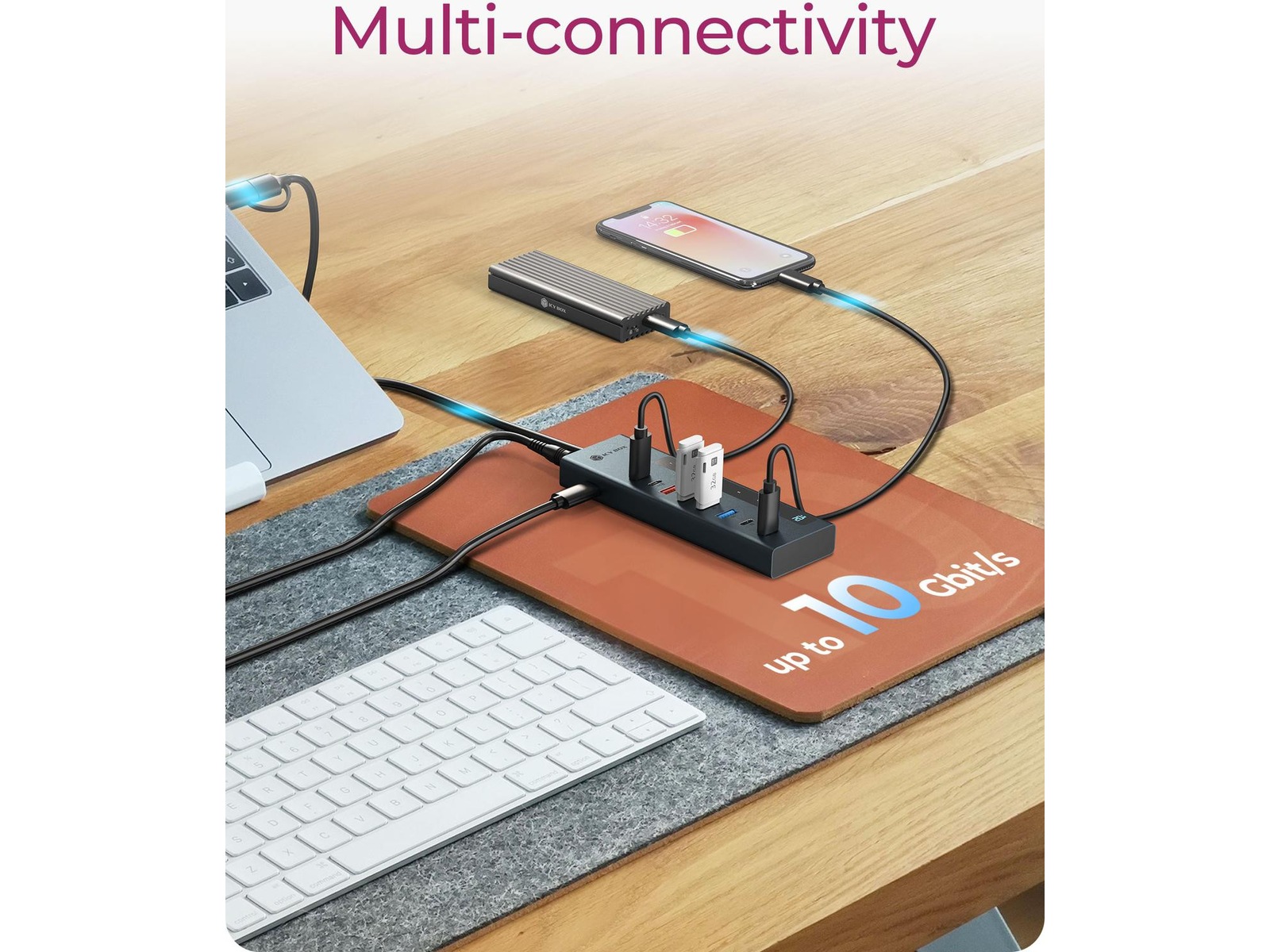ICY BOX 9-i-1 HUB Dockningsstation och USB-hub