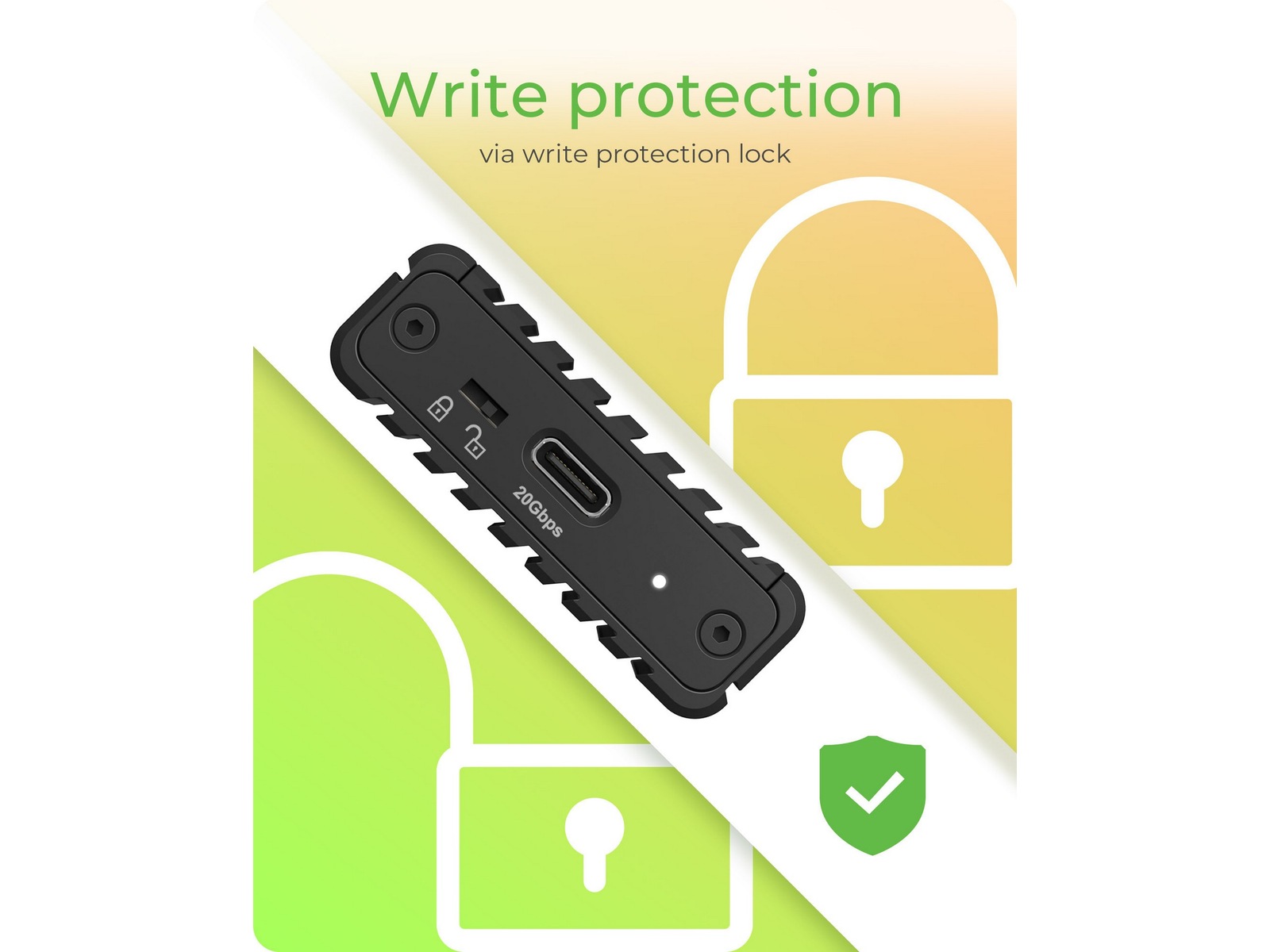 Icy Box M.2 NVMe SSD-kabinett Externa Chassi