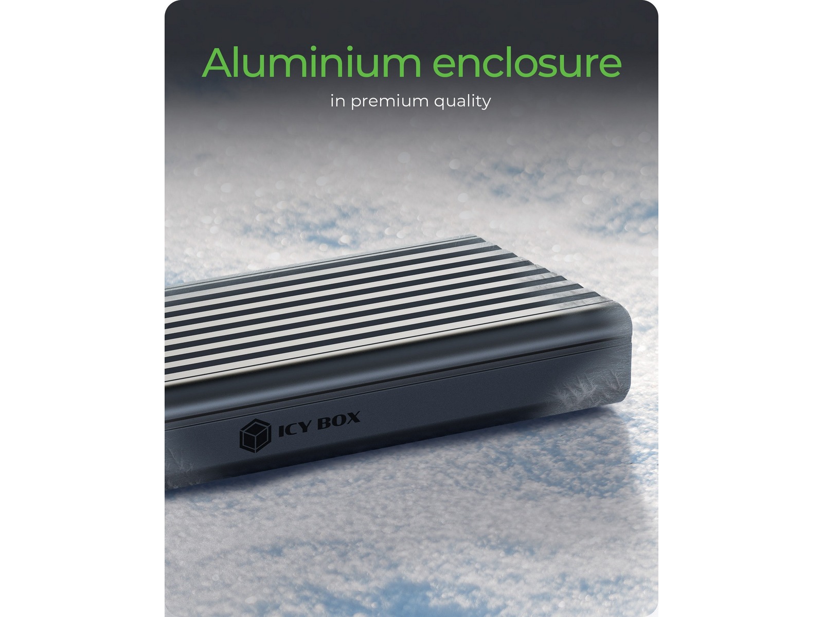 Icy Box M.2 NVMe SSD-kabinett Externa Chassi