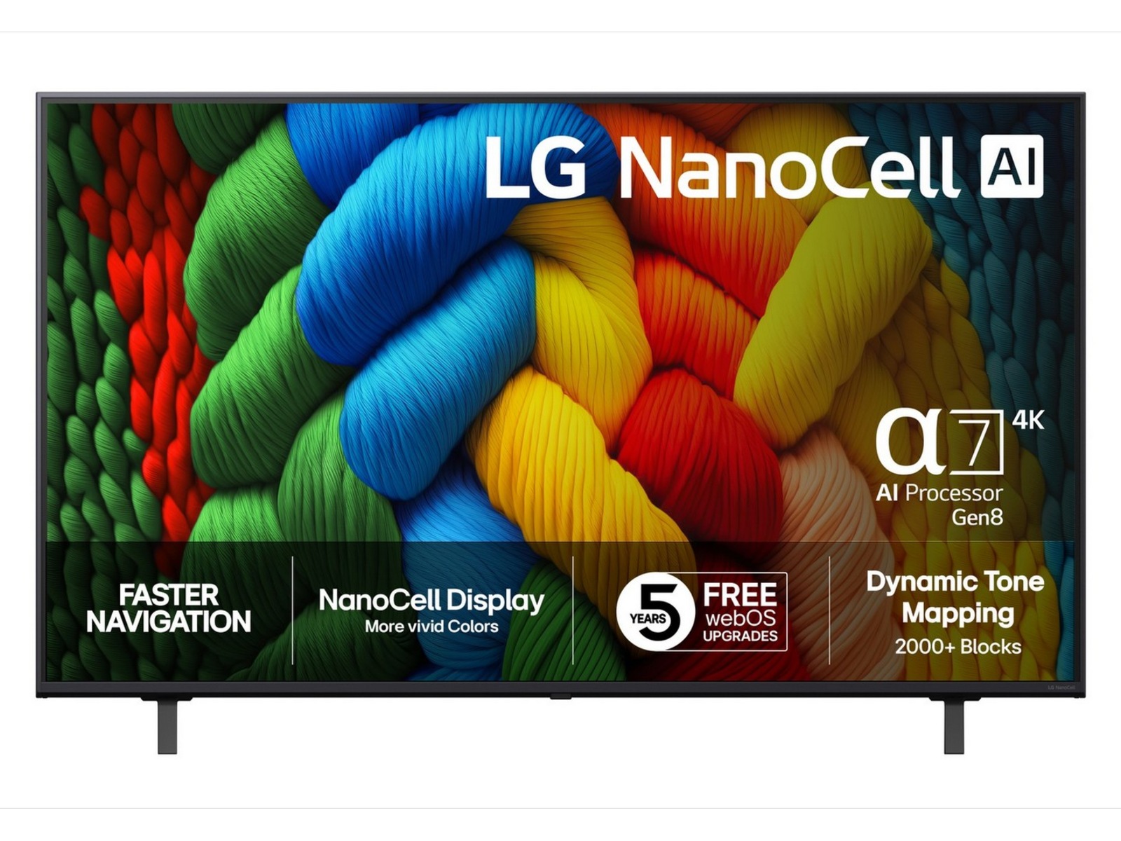 LG 50'' Nano AI 4K 50NANO80A (2025) + Soundbar 50 - 59 tums TV