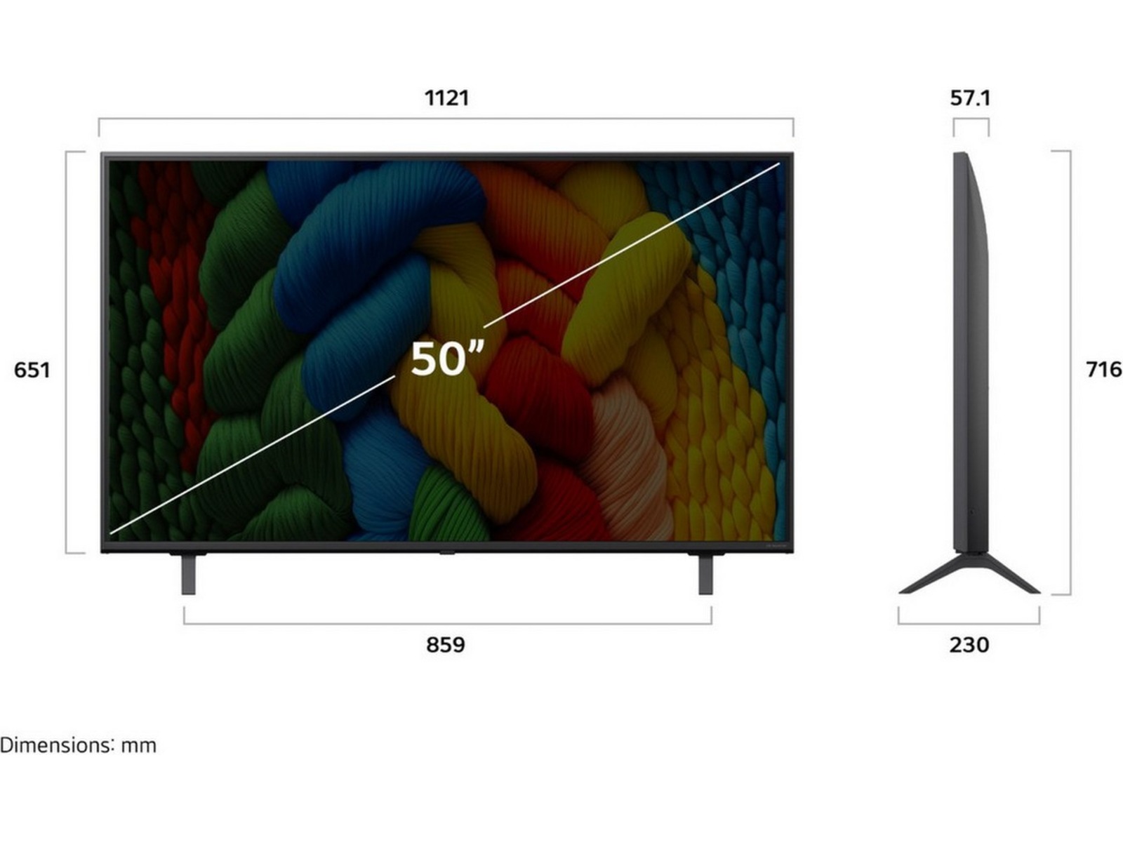 LG 50'' Nano AI 4K 50NANO80A (2025) + Soundbar 50 - 59 tums TV