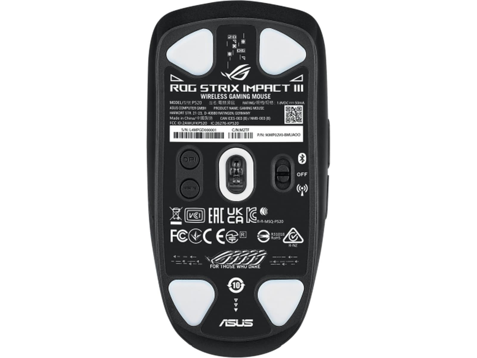 Asus ROG Impact III Trådlös Gamingmus (sort) Gamingmus