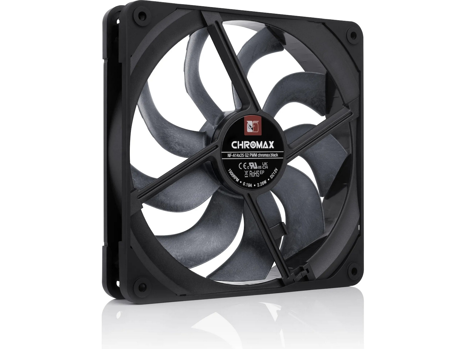 Noctua NF-A14x25 G2 PWM chromax.black Fläkt Fläkt