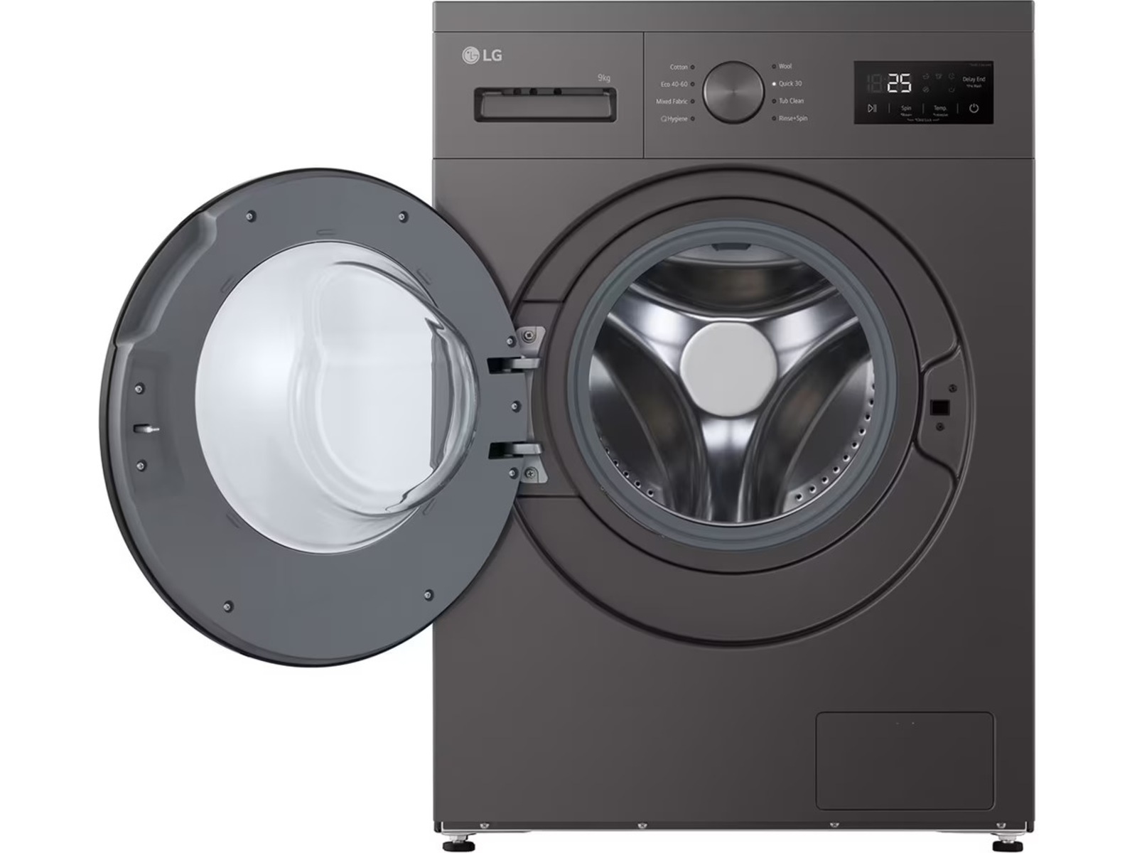 LG F4A1009NDK tvättmaskin (mörk silver) + torktumlare Tvättmaskin