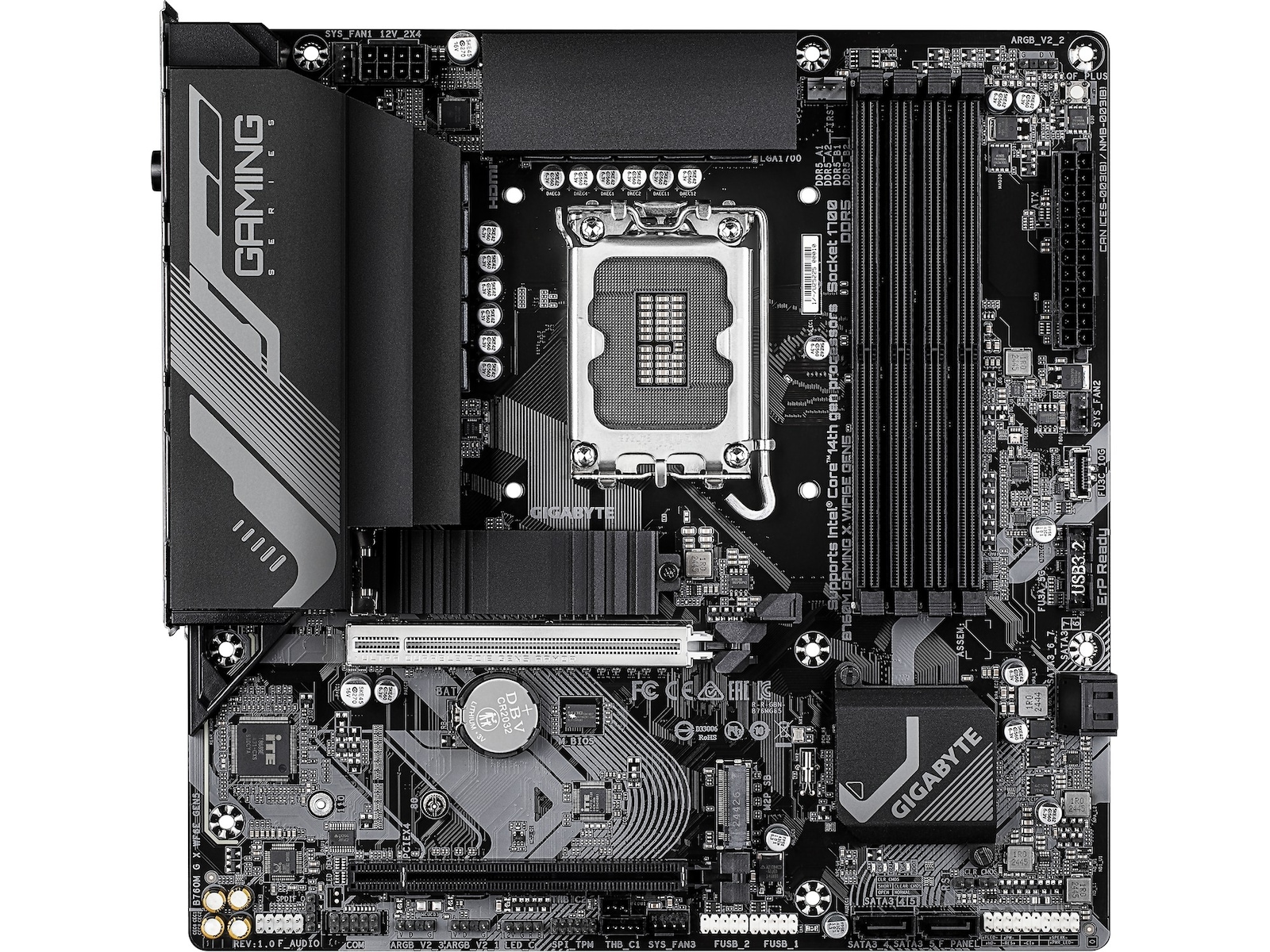 Gigabyte B760M GAMING X WF6E GEN5 moderkort Intel Socket