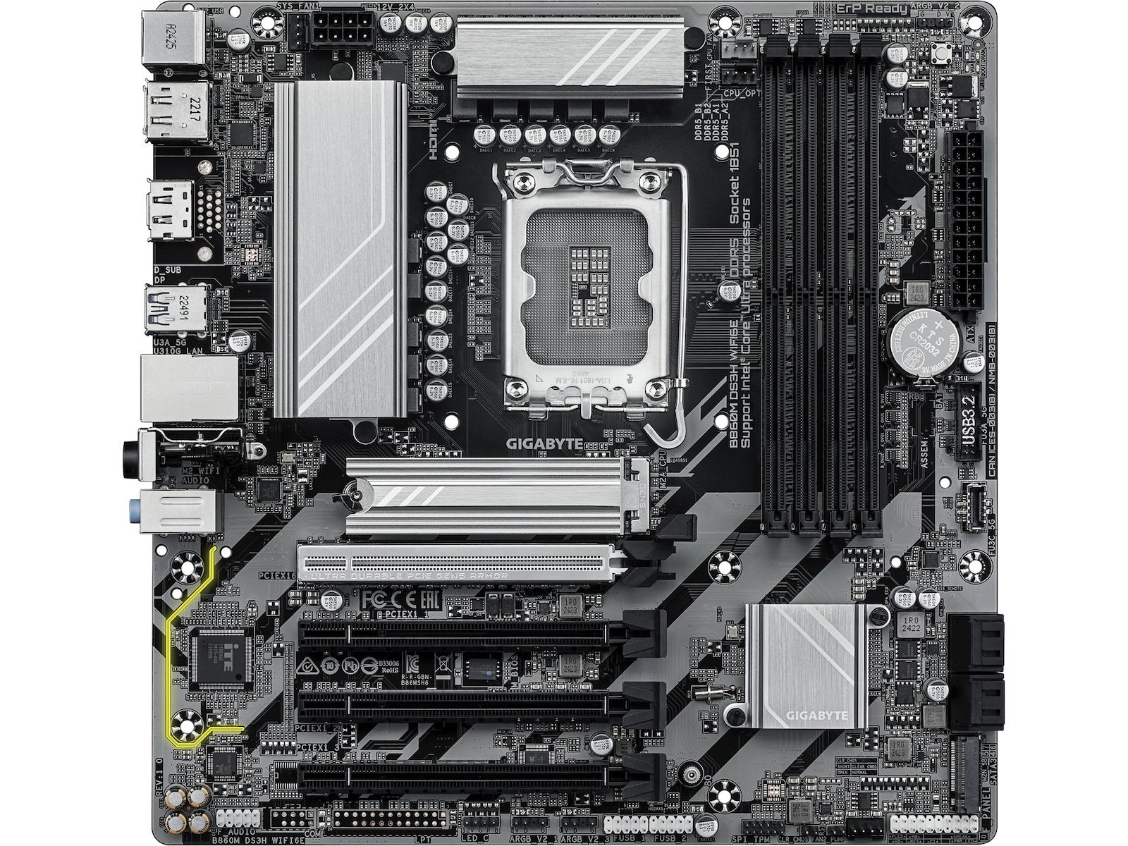 Gigabyte B860M DS3H WIFI6E moderkort Intel Socket