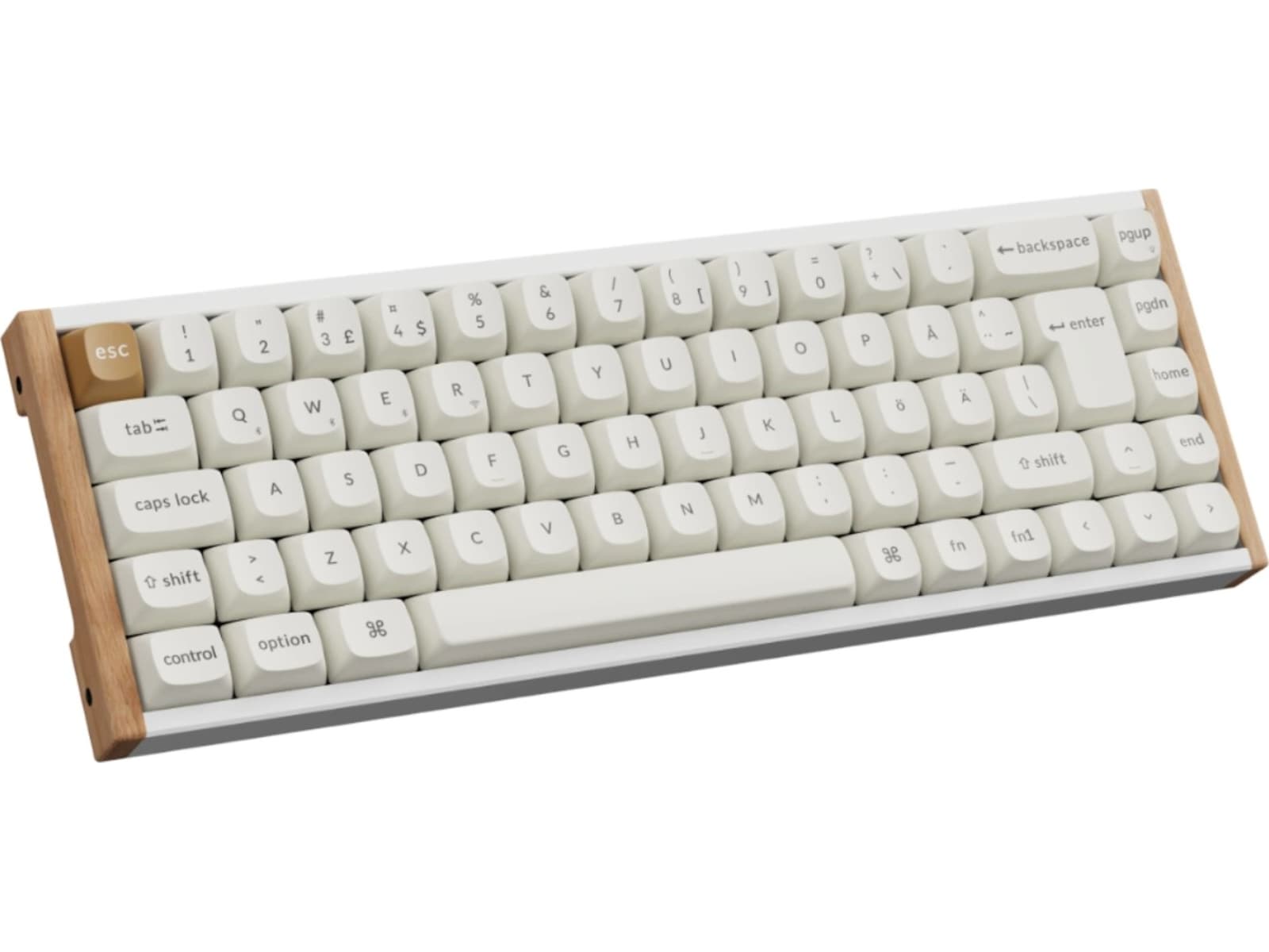 Keychron K6 HE SE trådlöst gamingtangentbord (trä/vit) Gamingtangentbord