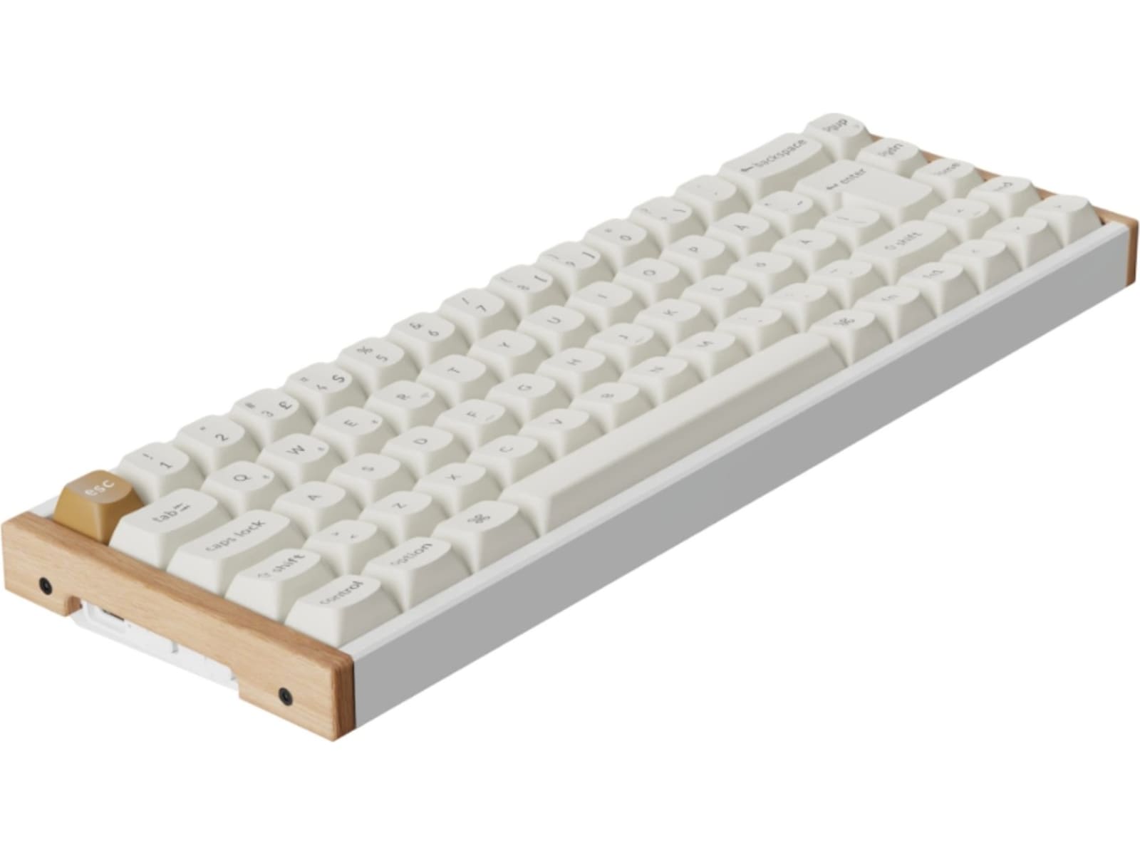 Keychron K6 HE SE trådlöst gamingtangentbord (trä/vit) Gamingtangentbord