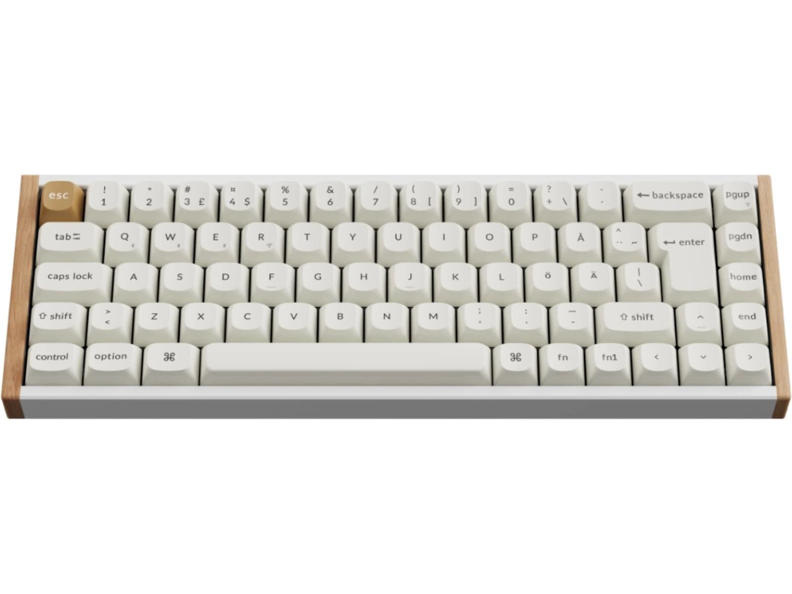 Keychron K6 HE SE trådlöst gamingtangentbord (trä/vit) Gamingtangentbord