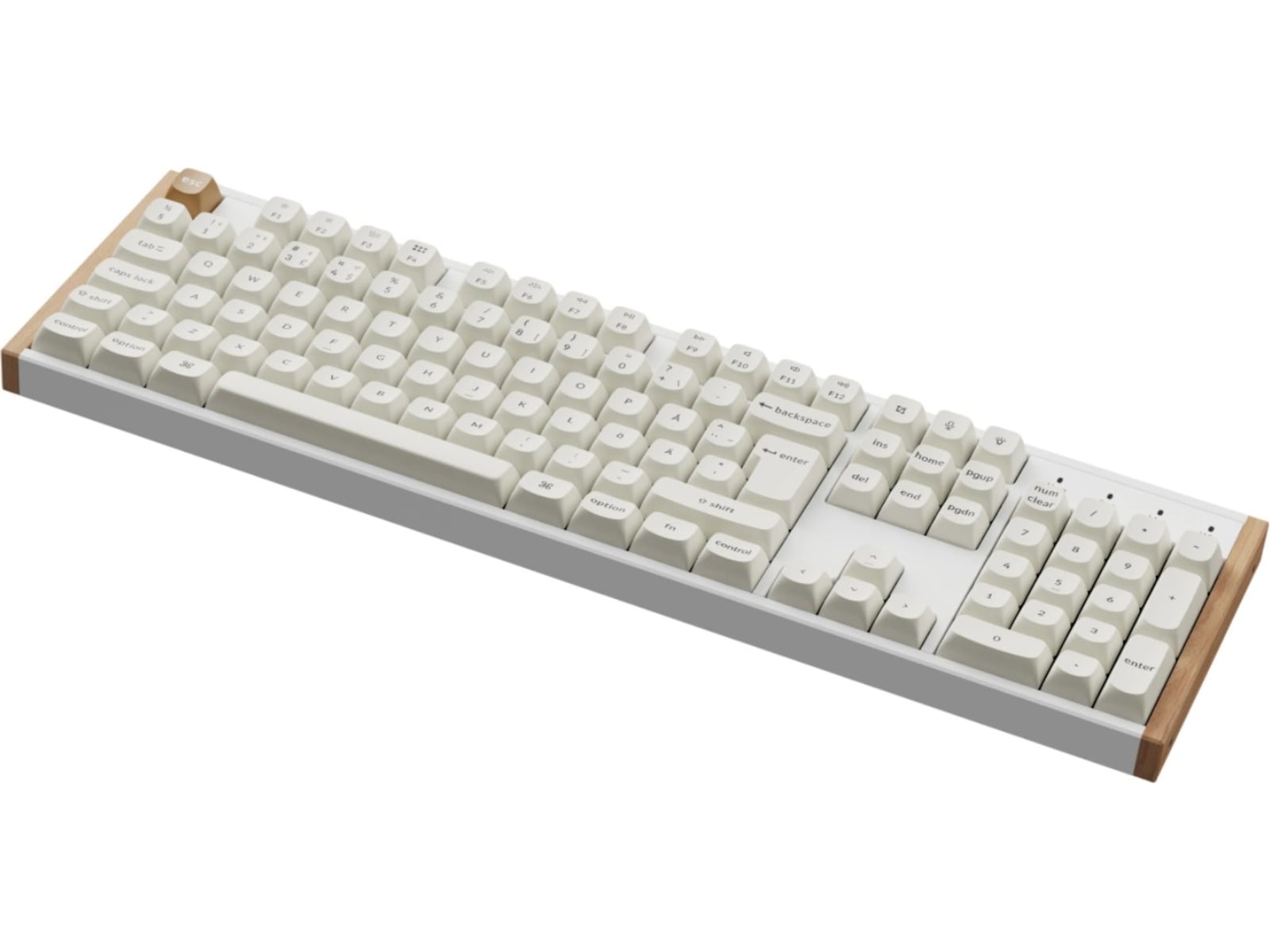 Keychron K10 HE SE trådlöst gamingtangentbord (trä/vit) Gamingtangentbord