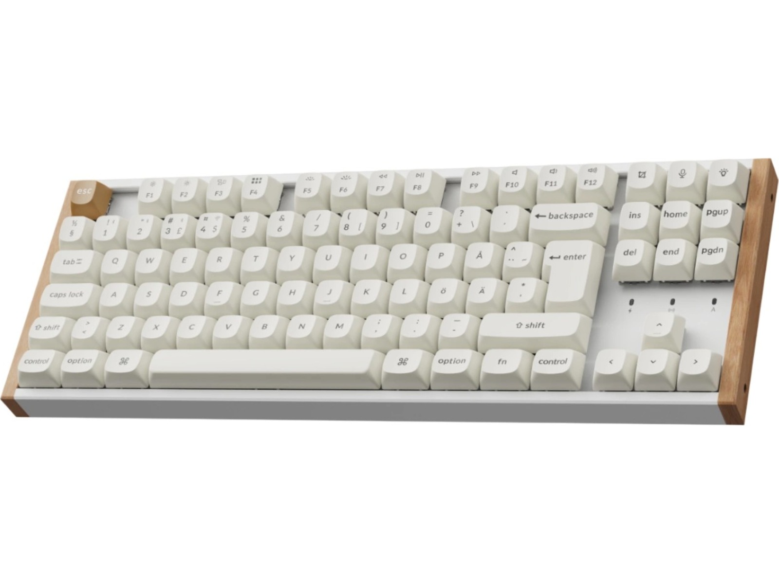 Keychron K8 HE SE trådlöst gamingtangentbord (trä/vit) Gamingtangentbord