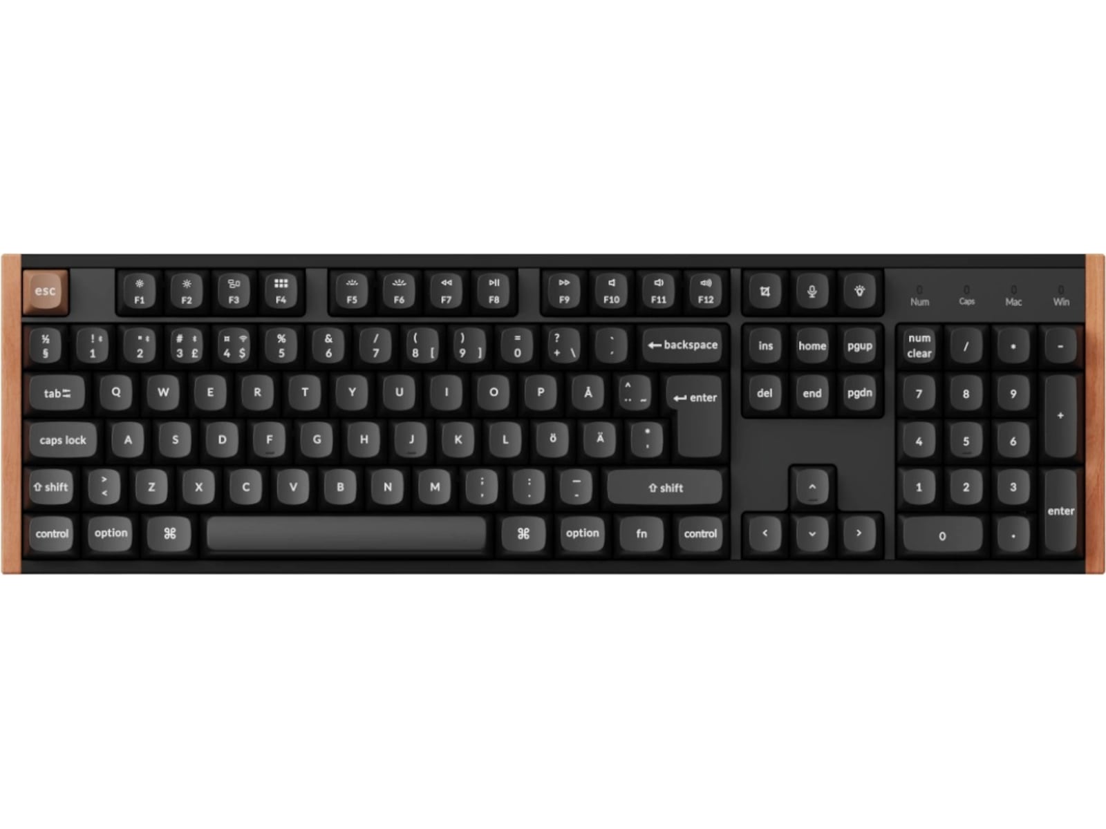 Keychron K10 HE SE Trådlöst gamingtangentbord (trä/svart) Gamingtangentbord