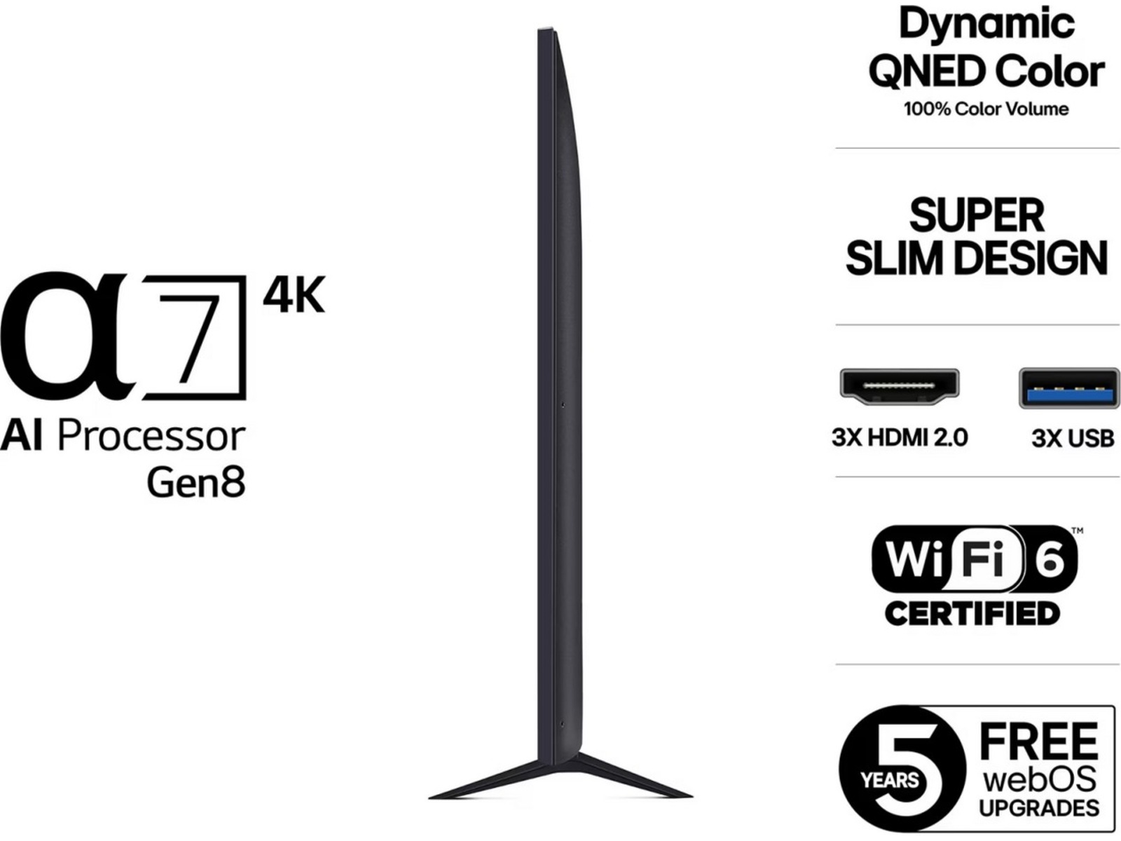 LG 75'' QNED7E AI 4k Smart TV 75QNED7EA6B (2025) 70 - 79 tums TV