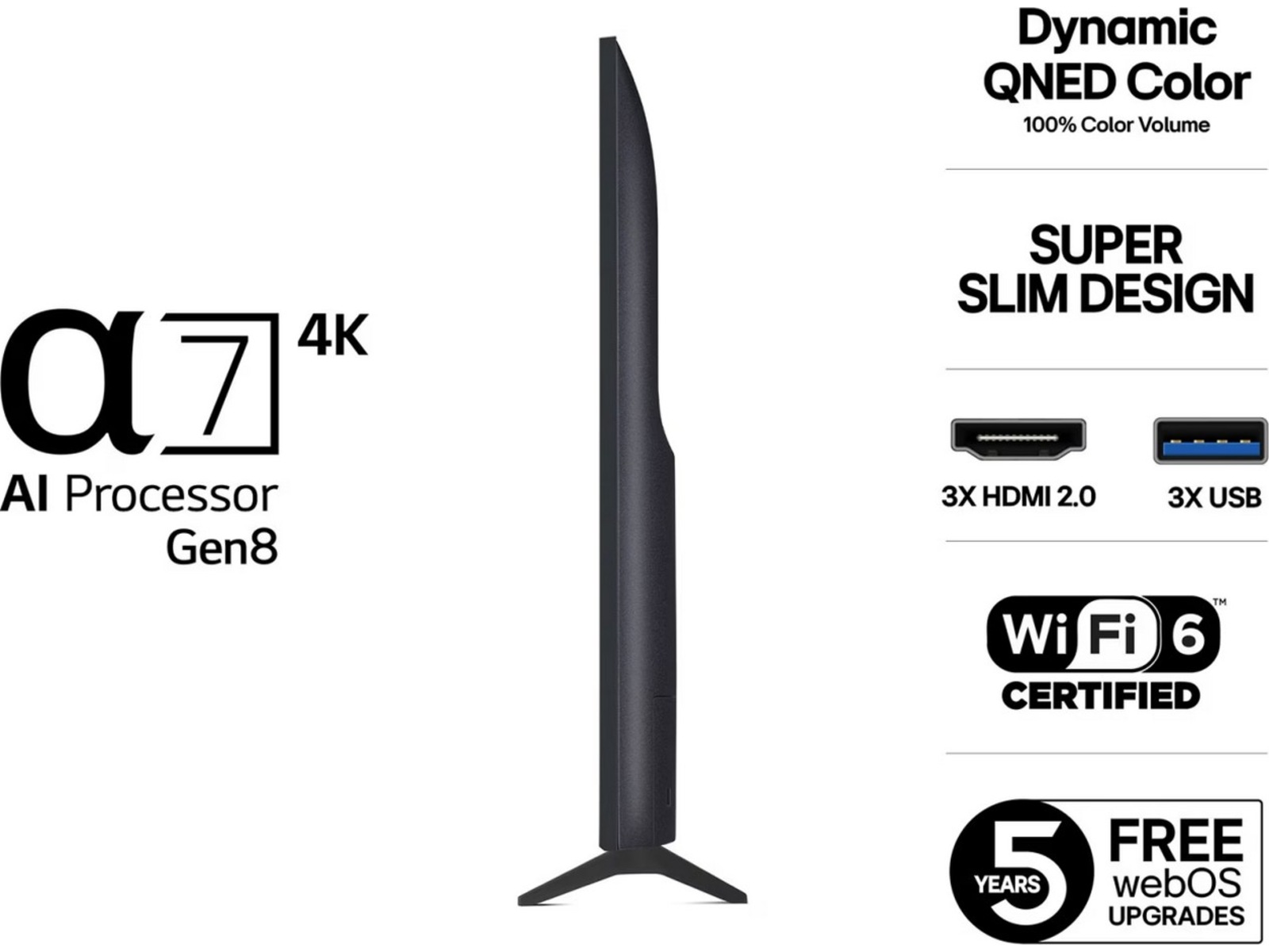 LG 55'' QNED7E AI 4k Smart TV 55QNED7EA6B (2025) 50 - 59 tums TV