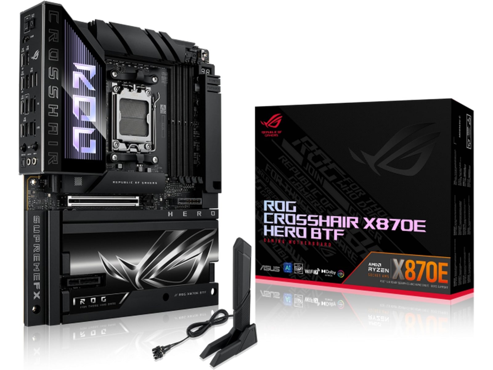 Asus ROG Crosshair X870E Hero BTF moderkort AMD Socket