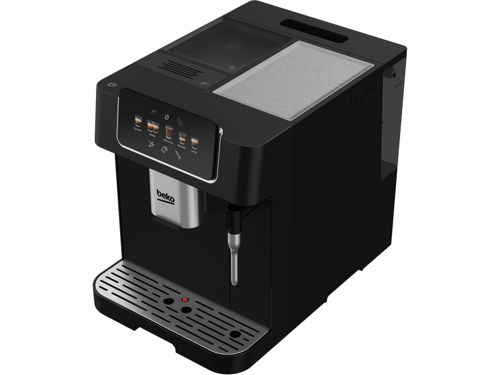 Beko CEG 7302 B Helautomatisk espressomaskin (svart) + mjölkskummare Espressomaskiner