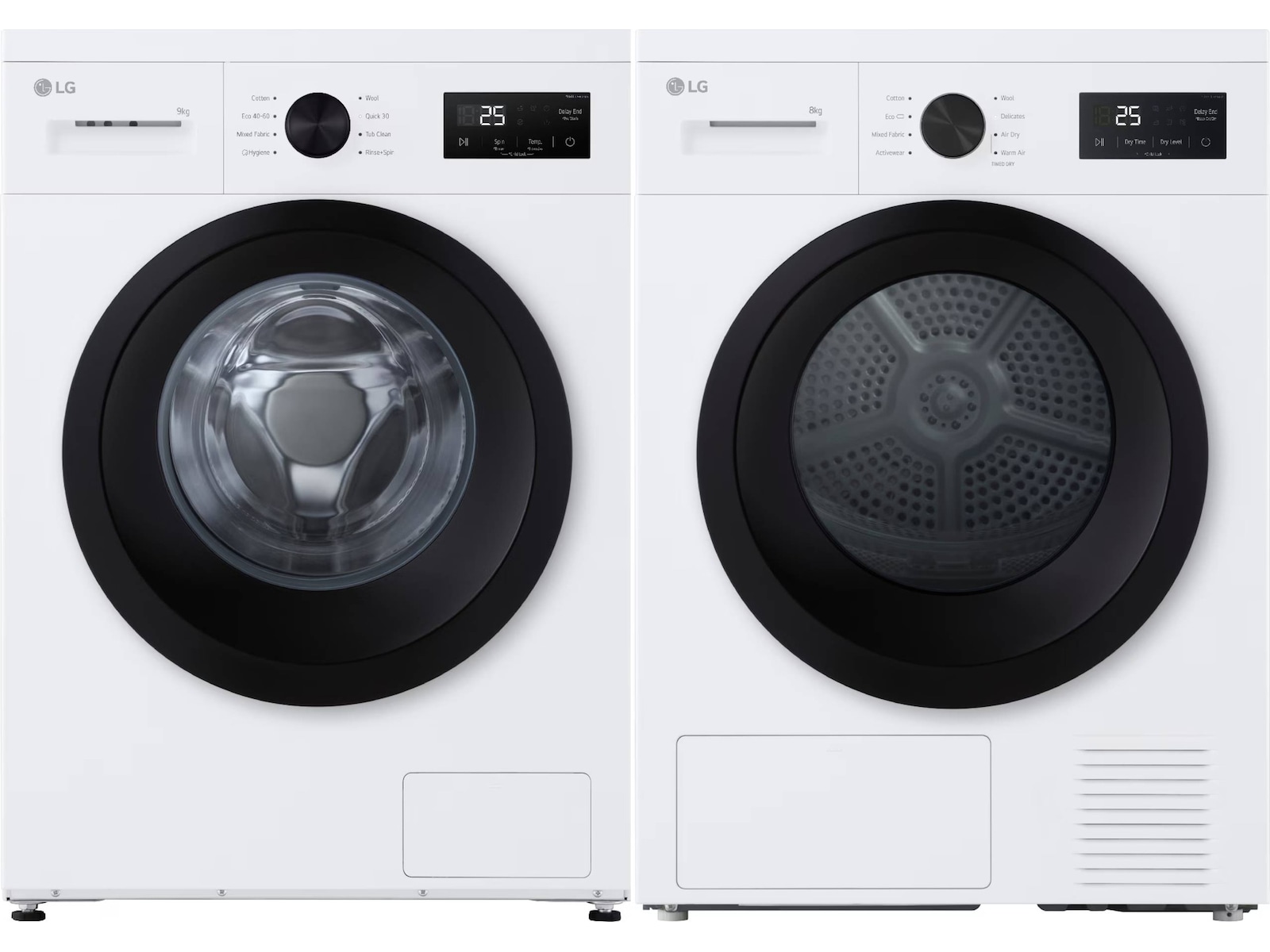 LG F4A1009NWKB tvättmaskin (vit) + torktumlare Tvättmaskin