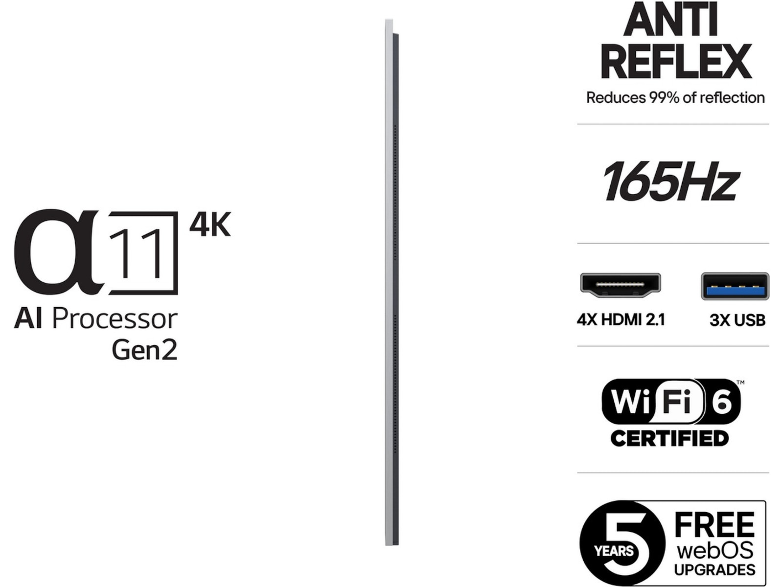 LG 77" G5 AI 4K OLED smart-tv (2025) + soundbar 70 - 79 tums TV