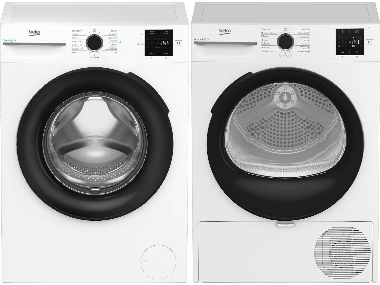 Beko KBM3WFT3941W tvättmaskin 9 kg Tvättmaskin