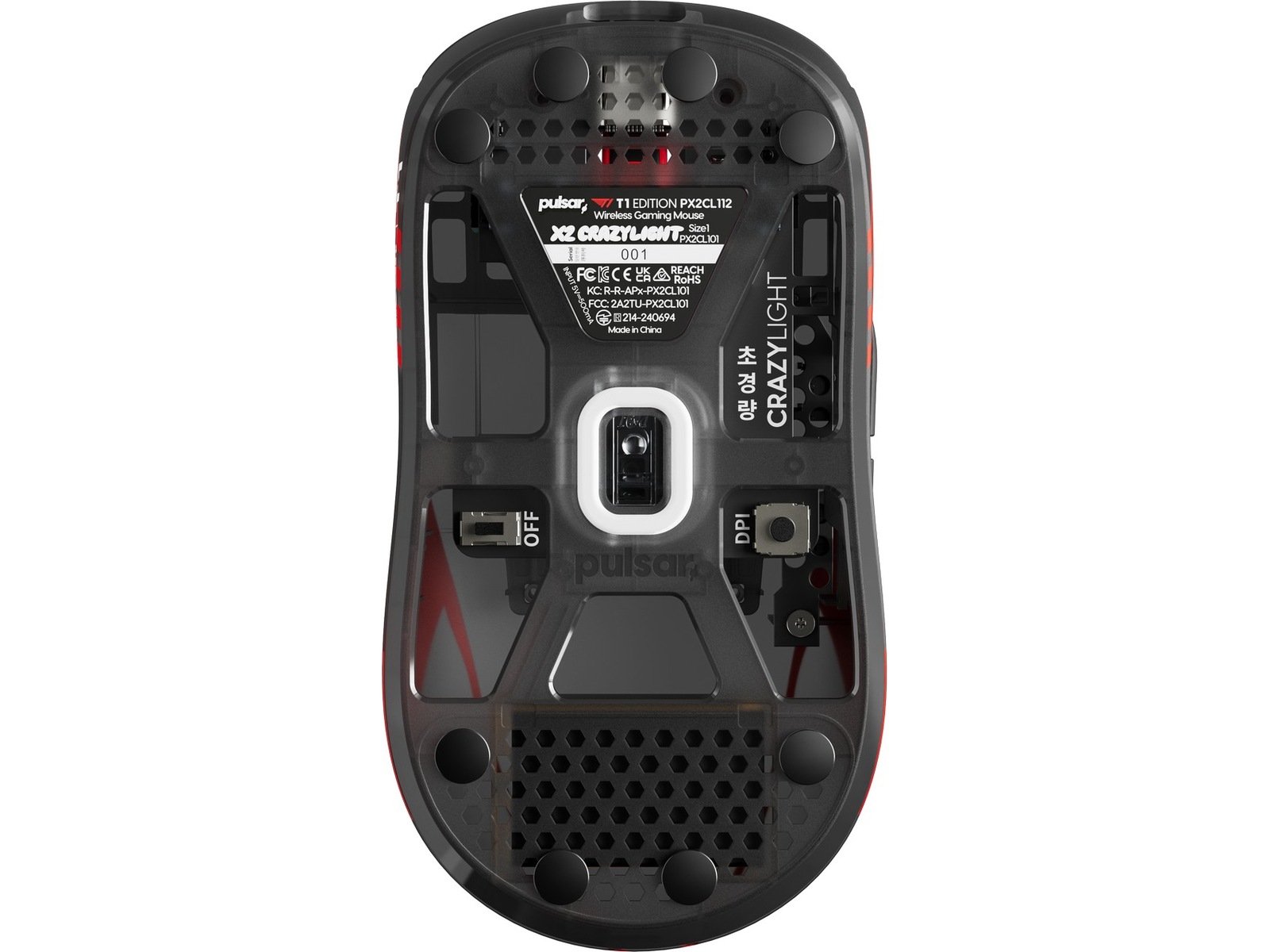 Pulsar X2 CRAZYLIGHT Mini trådlös gamingmus T1 Edition (svart) Gamingmus