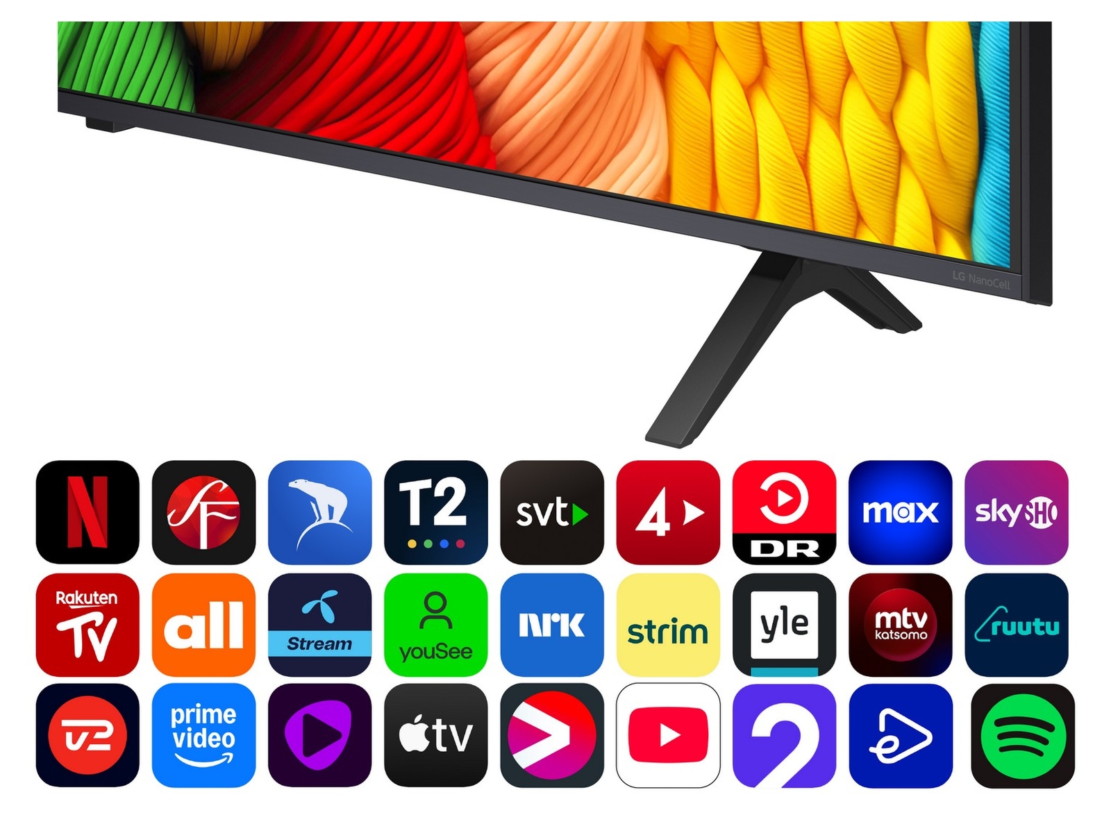 LG 55" NANO80 AI 4K NanoCell smart-TV (2025) + soundbar 60 - 69 tums TV