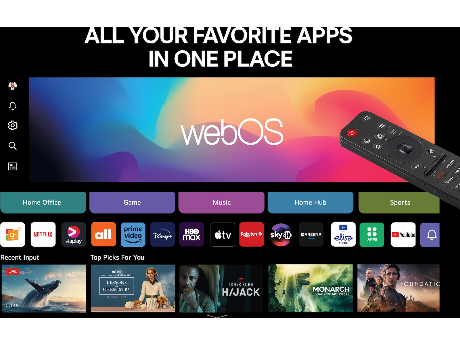 LG 65'' QNED85 evo AI MiniLED 4k smart-TV (2025) + soundbar 60 - 69 tums TV