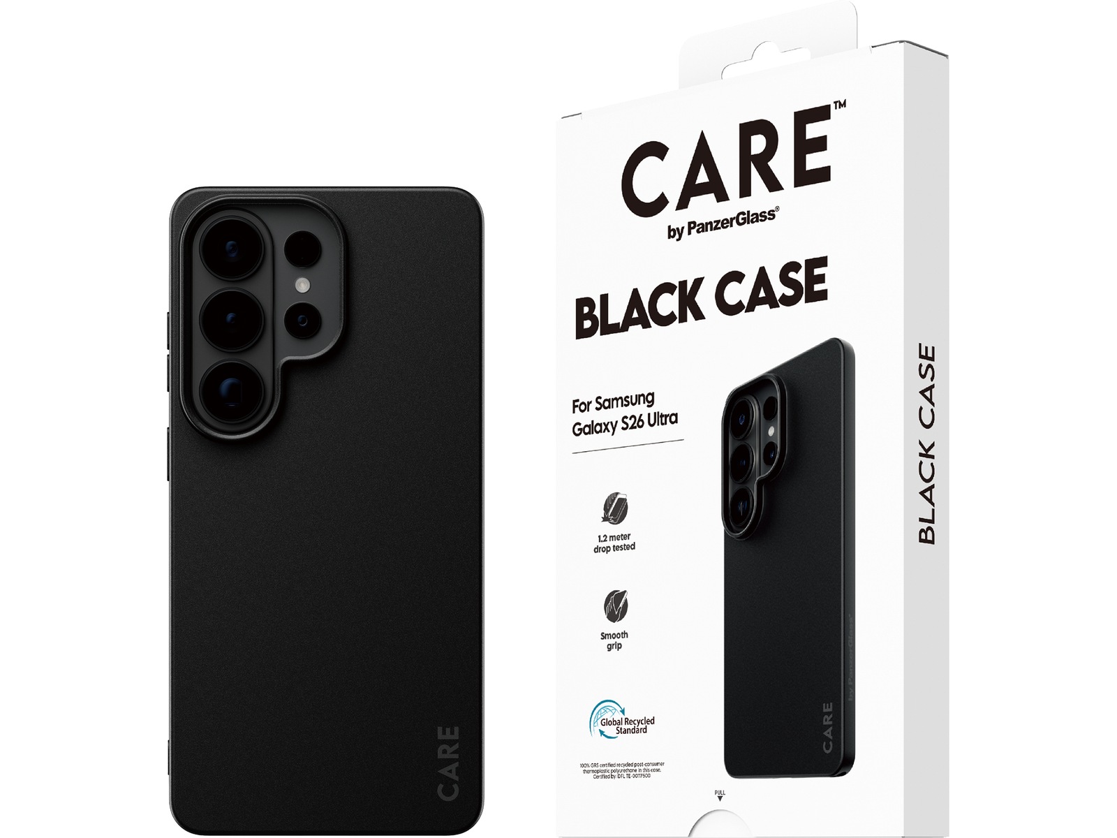 PanzerGlass CARE Galaxy S26 Ultra TPU-fodral (svart) Mobilskal
