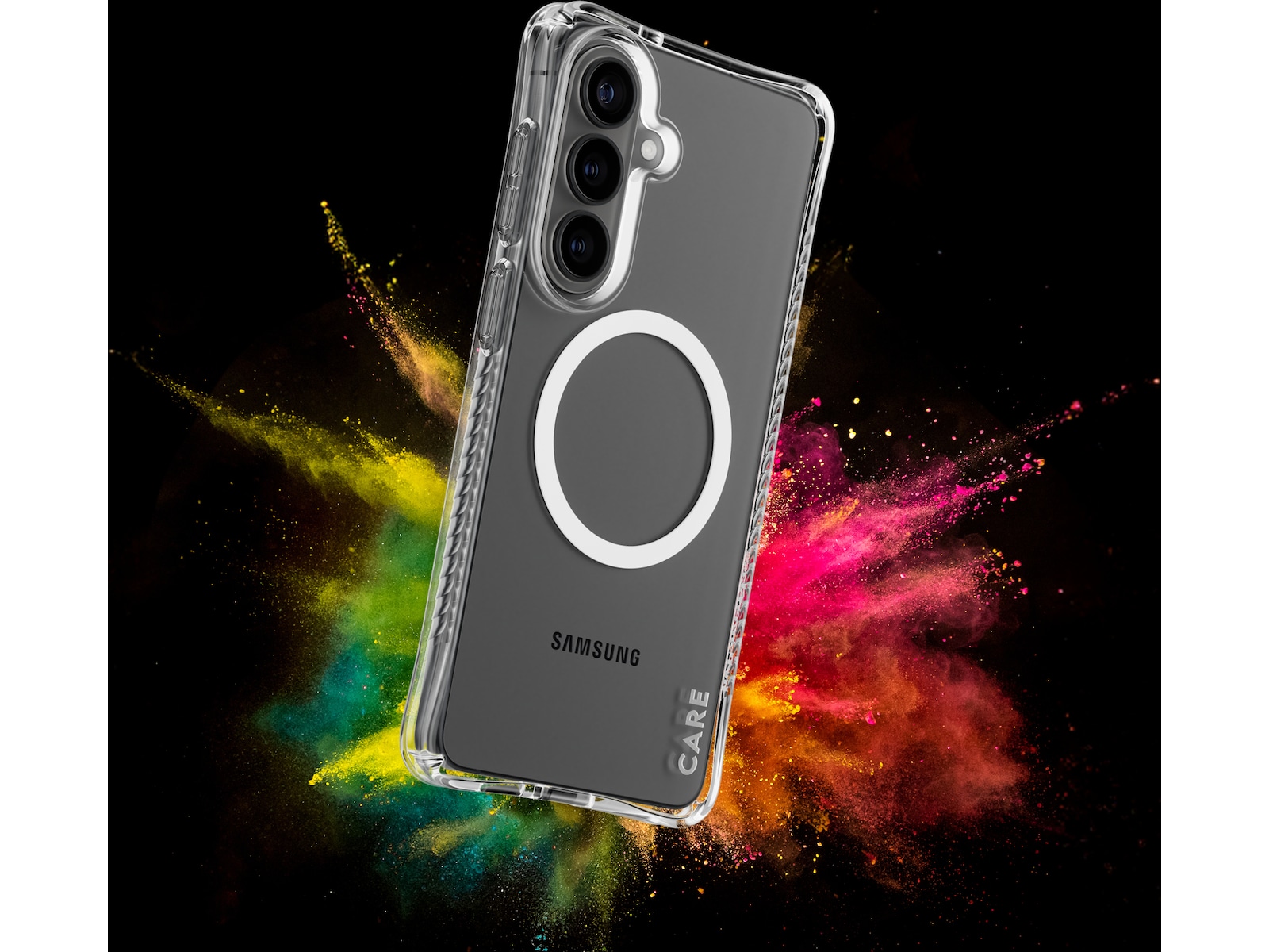 PanzerGlass CARE Galaxy S26 Samba Hardcase fodral (genomskinligt/vitt) Mobilskal