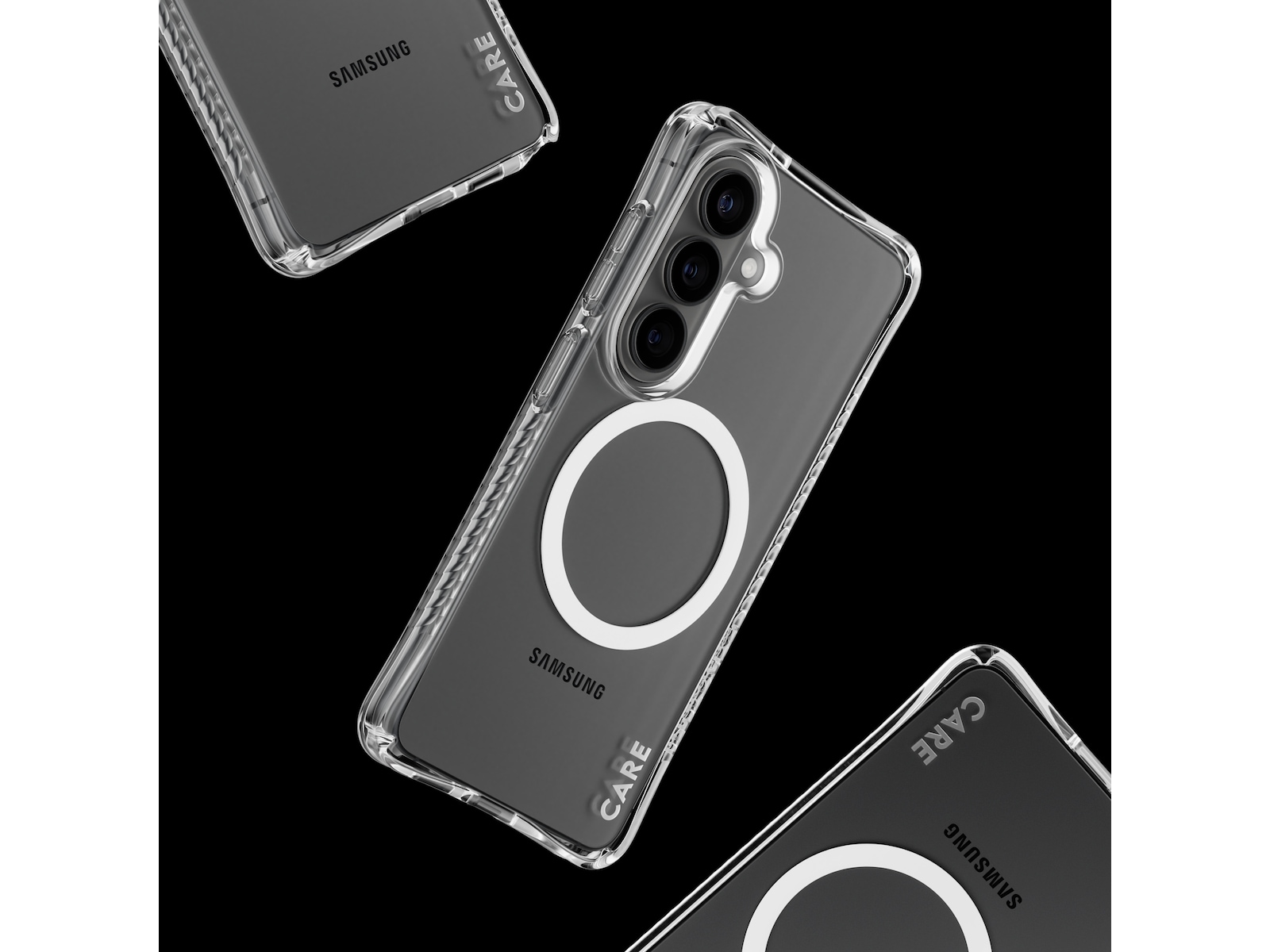 PanzerGlass CARE Galaxy S26 Samba Hardcase fodral (genomskinligt/vitt) Mobilskal