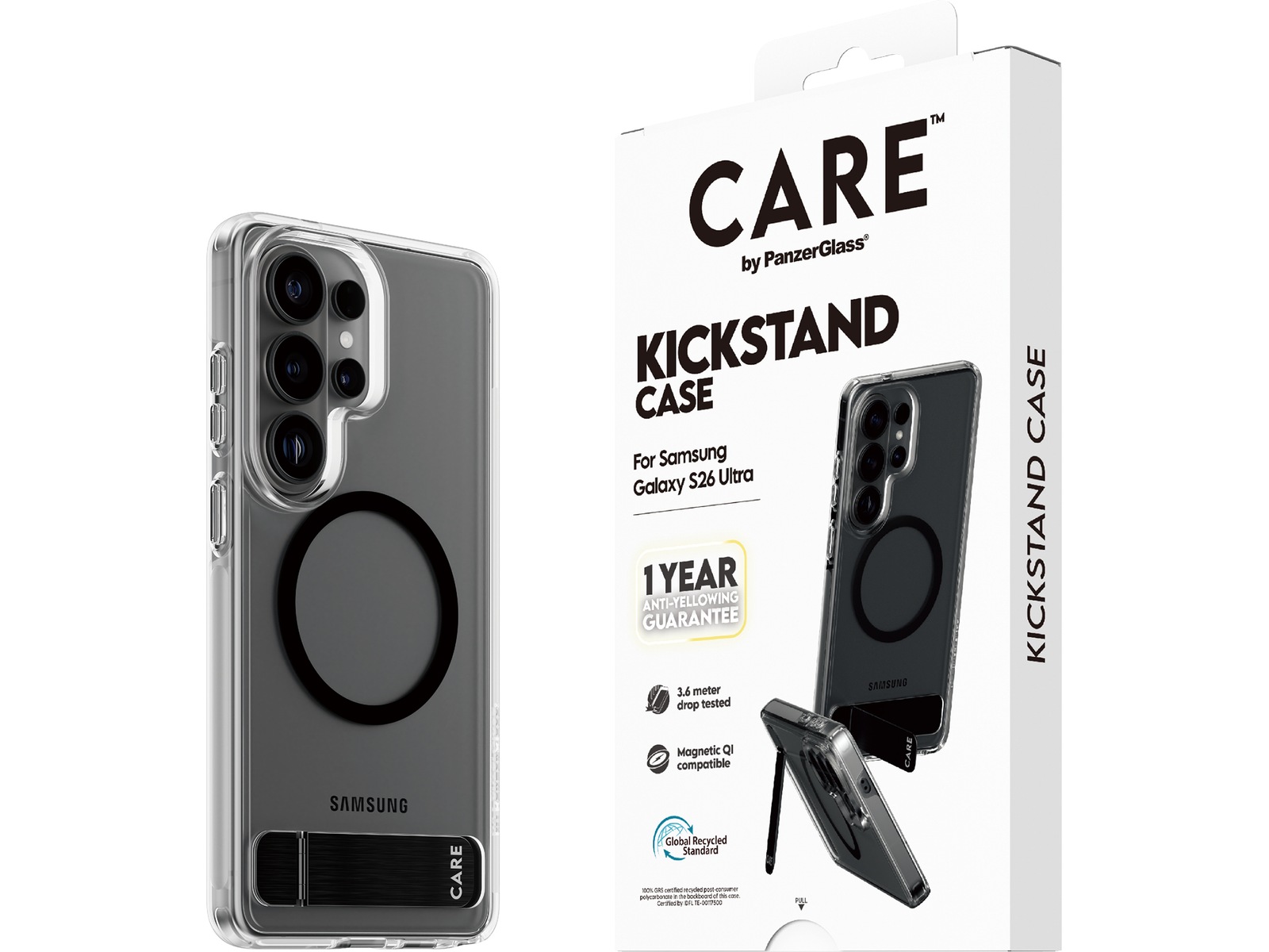 PanzerGlass CARE Galaxy S26 Ultra Urban Explorer fodral (transparent/svart) Mobilskal