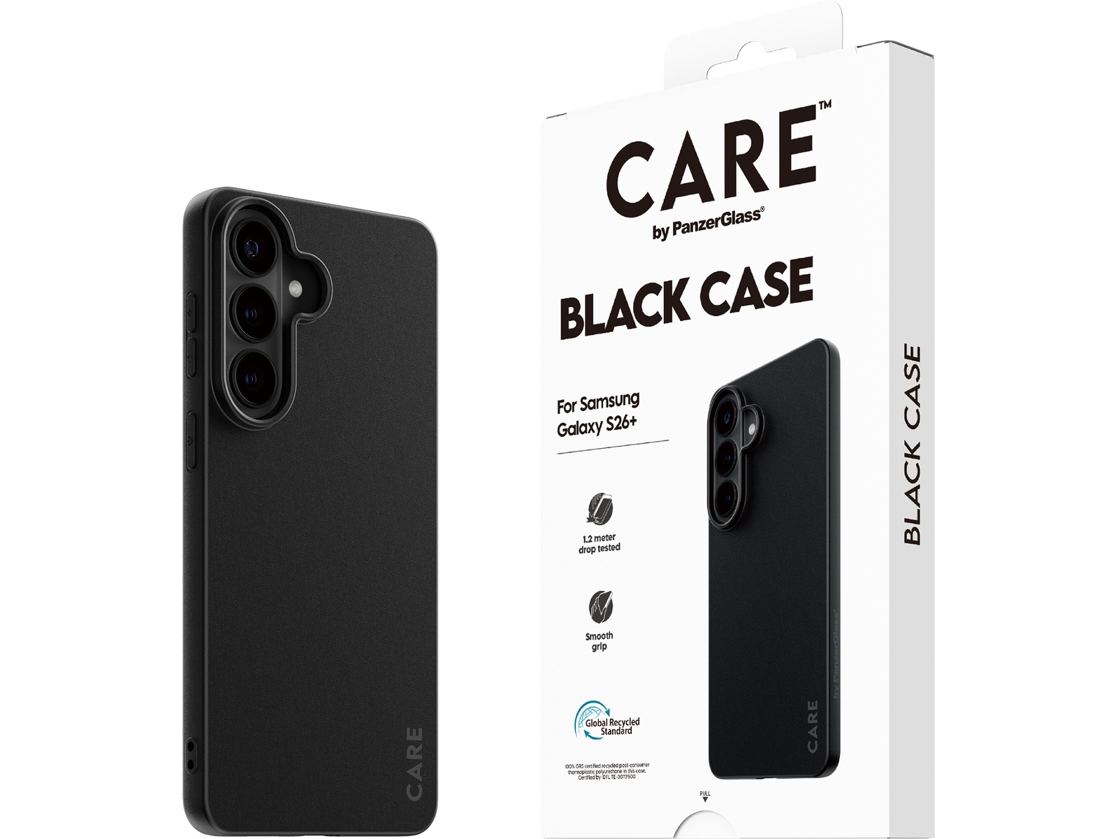 PanzerGlass CARE Galaxy S26+ TPU-fodral (svart) Mobilskal