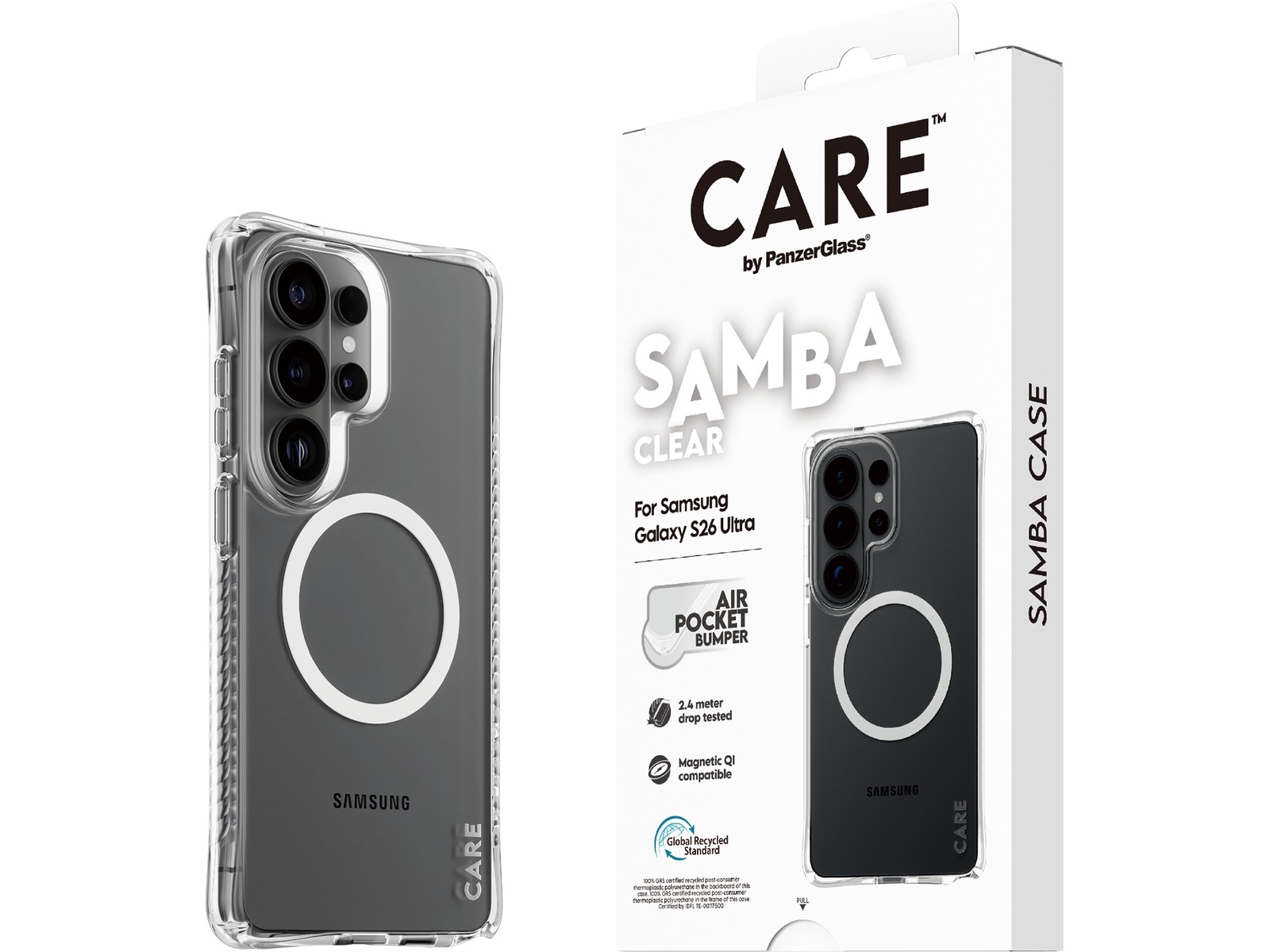 PanzerGlass CARE Galaxy S26 Ultra Samba Hardcase fodral (genomskinligt) Mobilskal