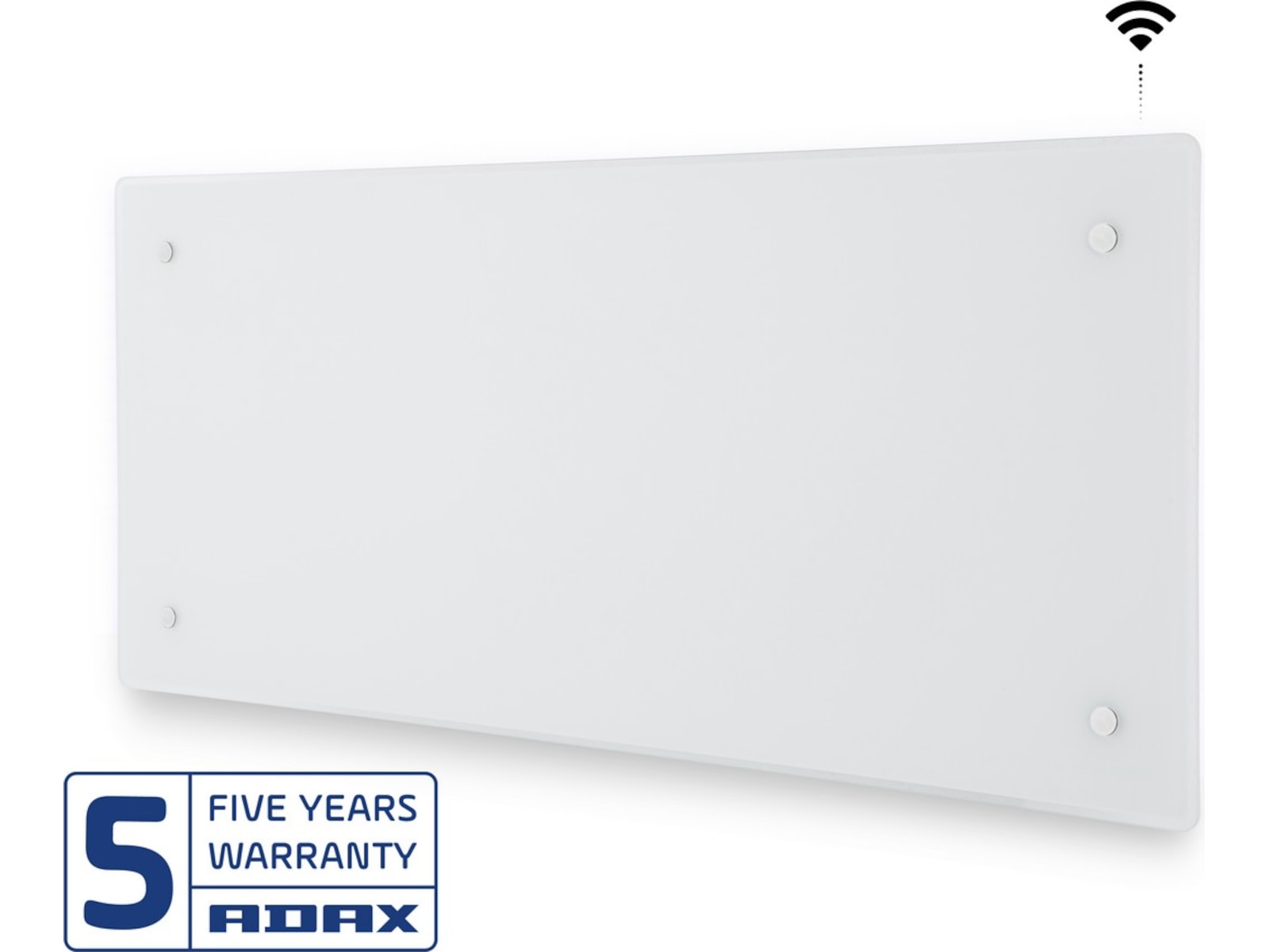 Adax Clea WiFi panelradiator glas 1000W, 2-pack (vit) Panelelement