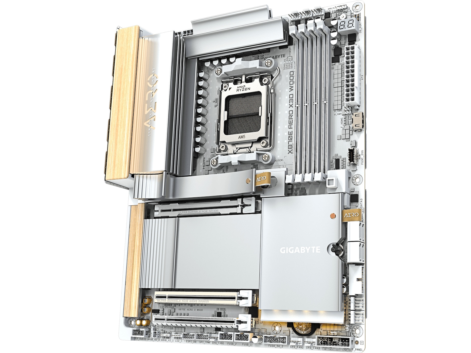 Gigabyte X870E AERO X3D WOOD moderkort AMD Socket