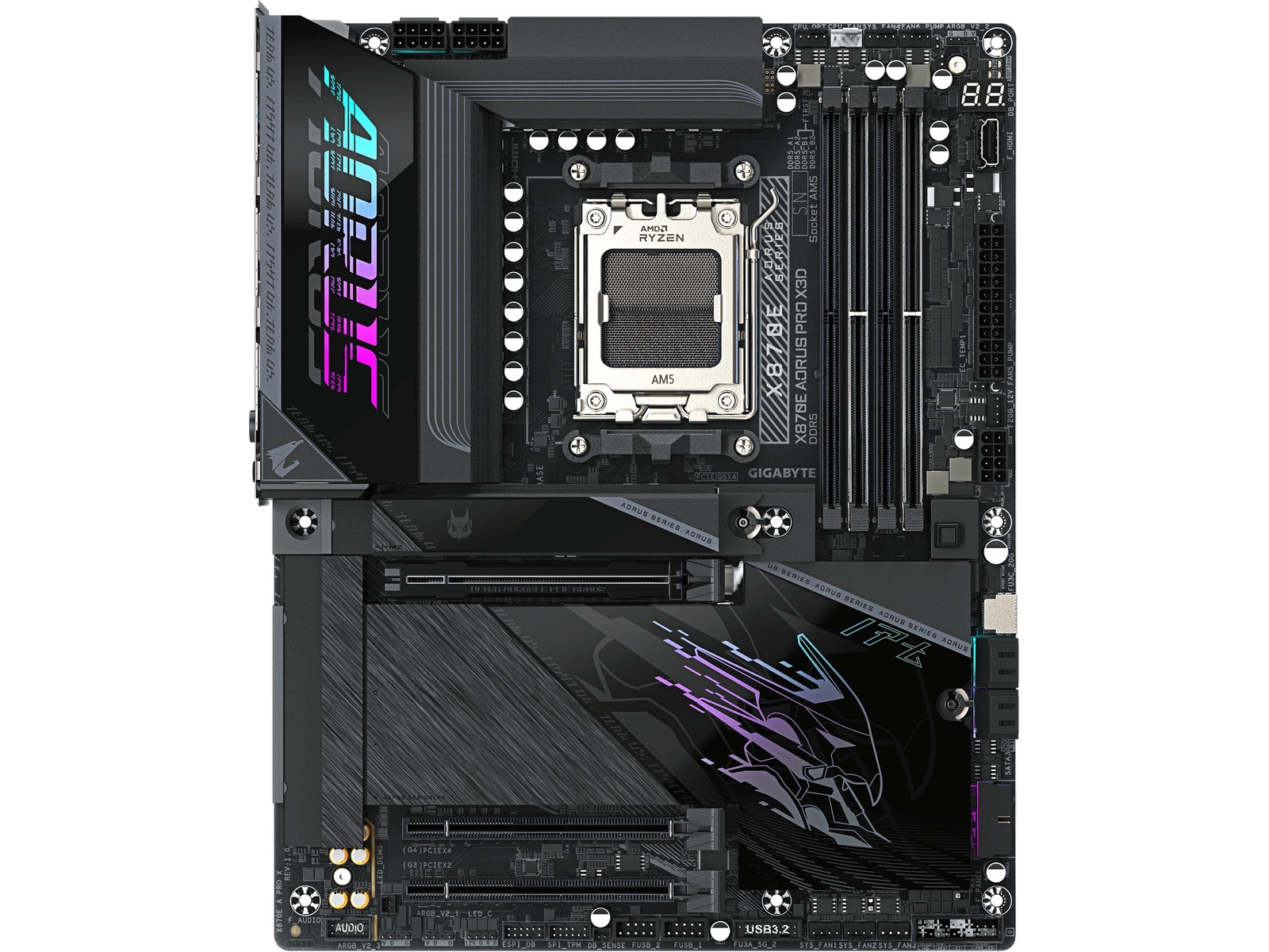 Gigabyte X870E AORUS PRO X3D moderkort AMD Socket