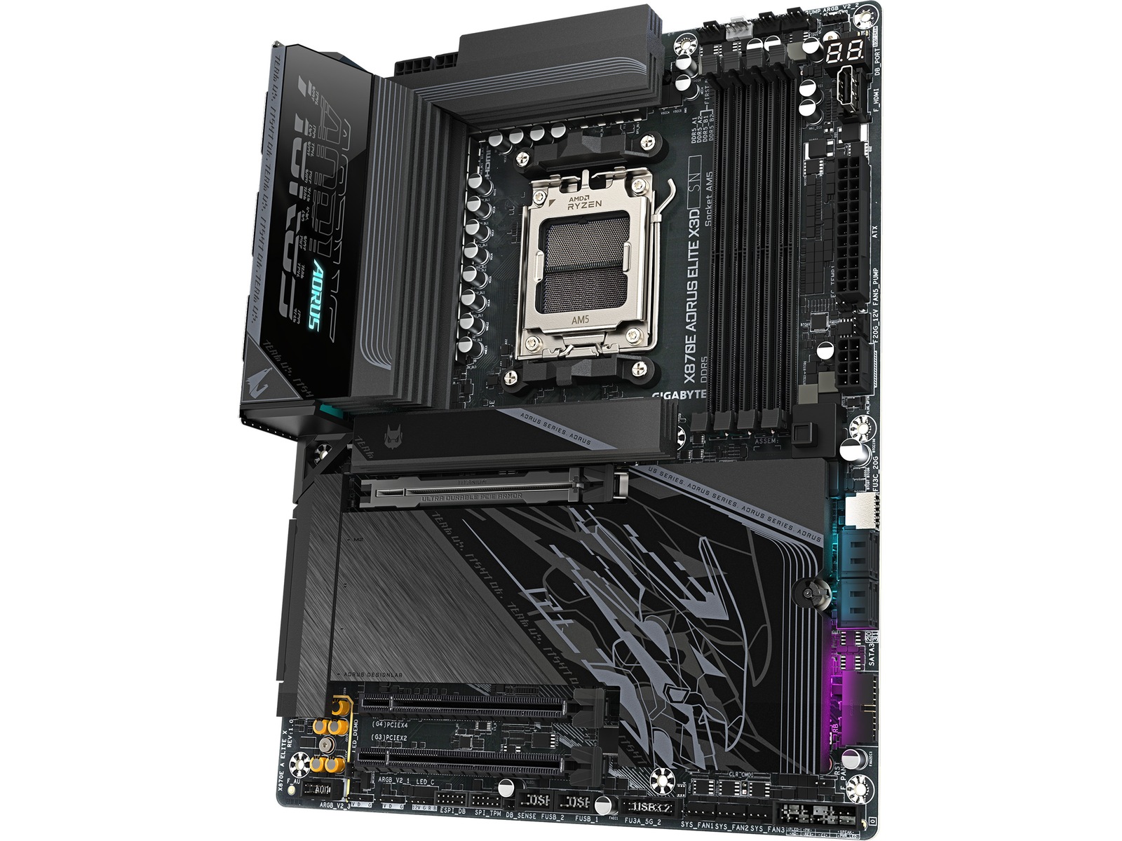 Gigabyte X870E AORUS ELITE X3D moderkort AMD Socket