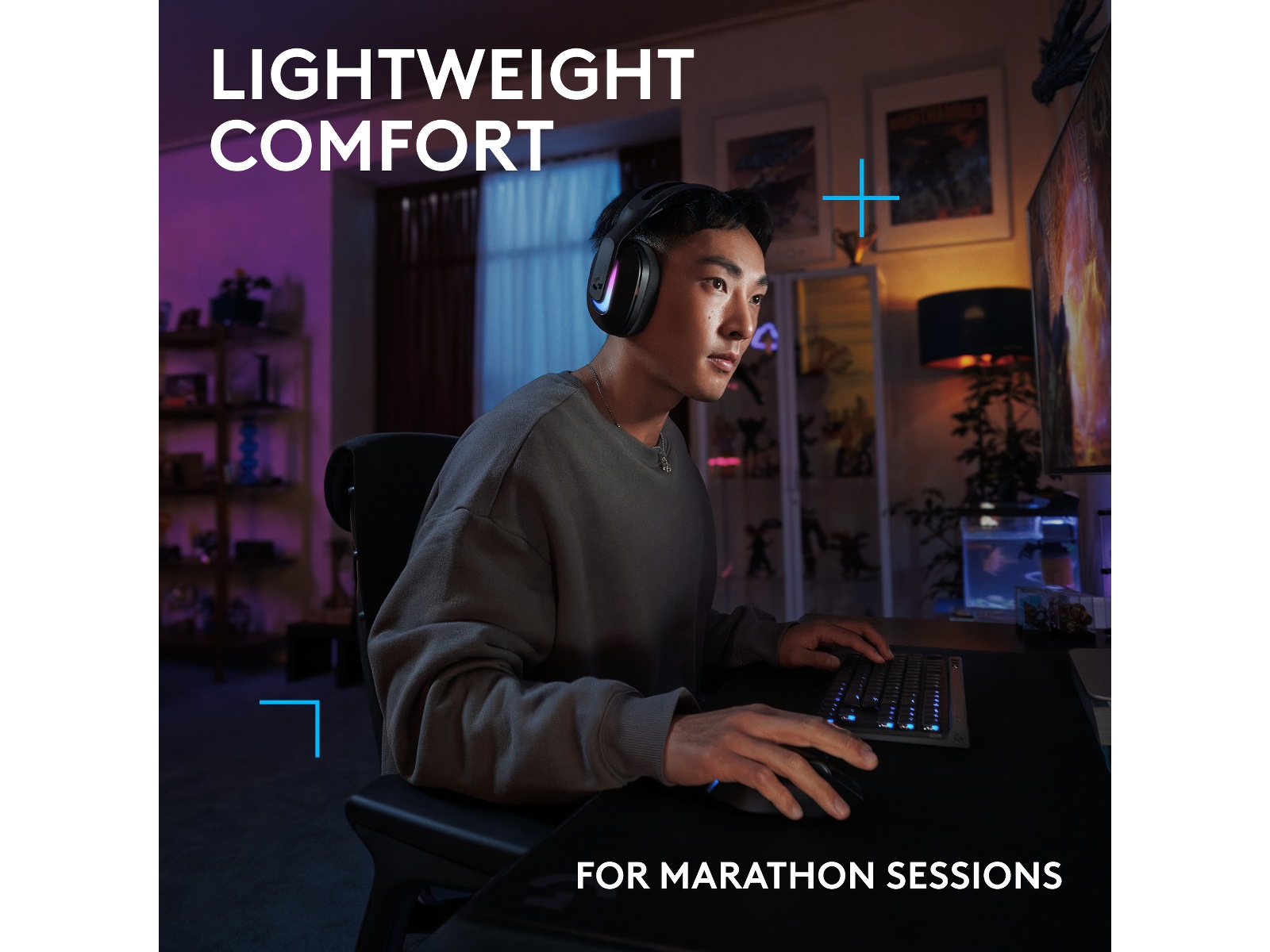 Logitech G522 Lightspeed trådlöst gamingheadset (svart) -B-Grade Demo headset