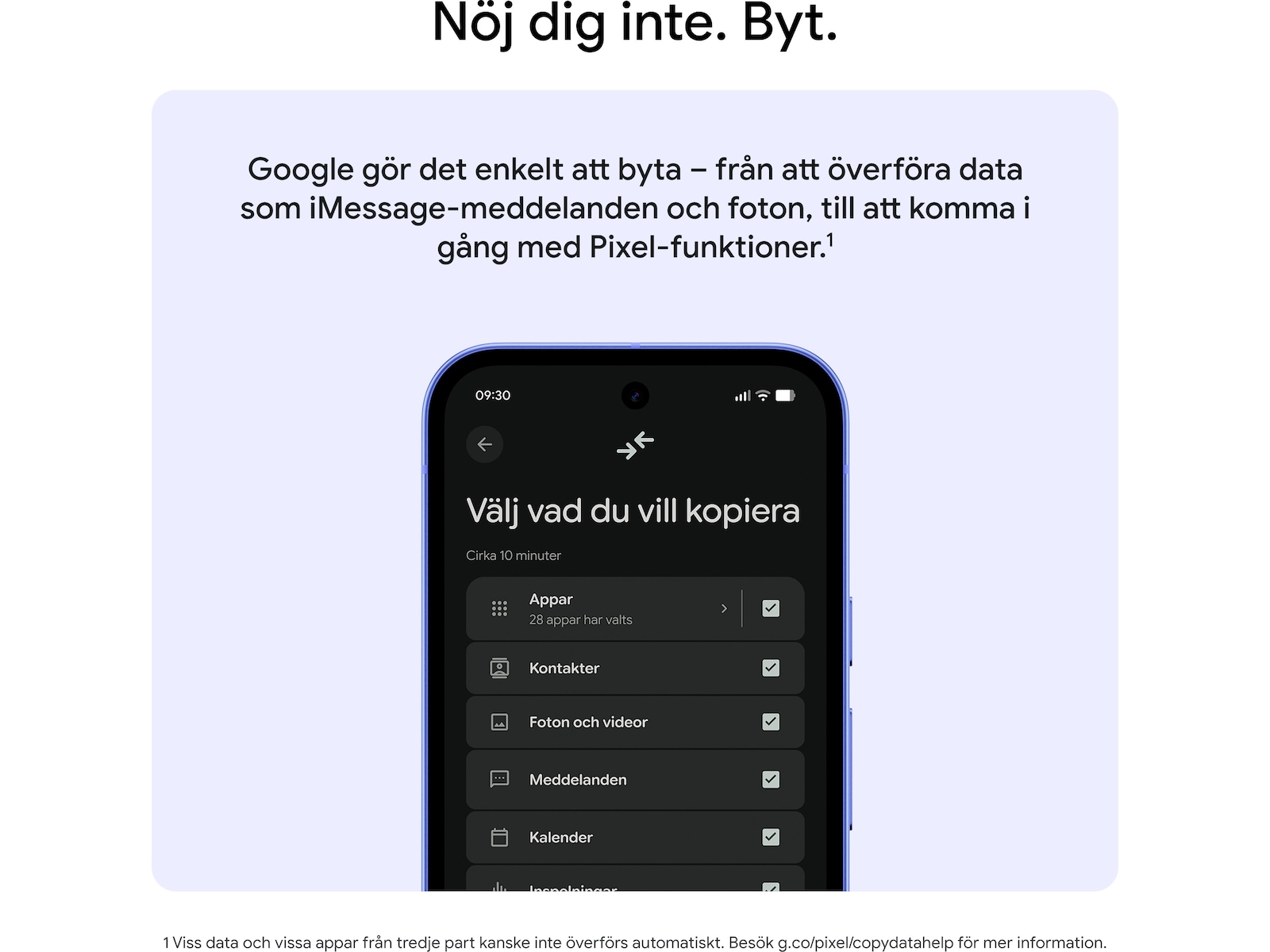 Google Pixel 10a 128GB (lavendel) Mobiltelefoner