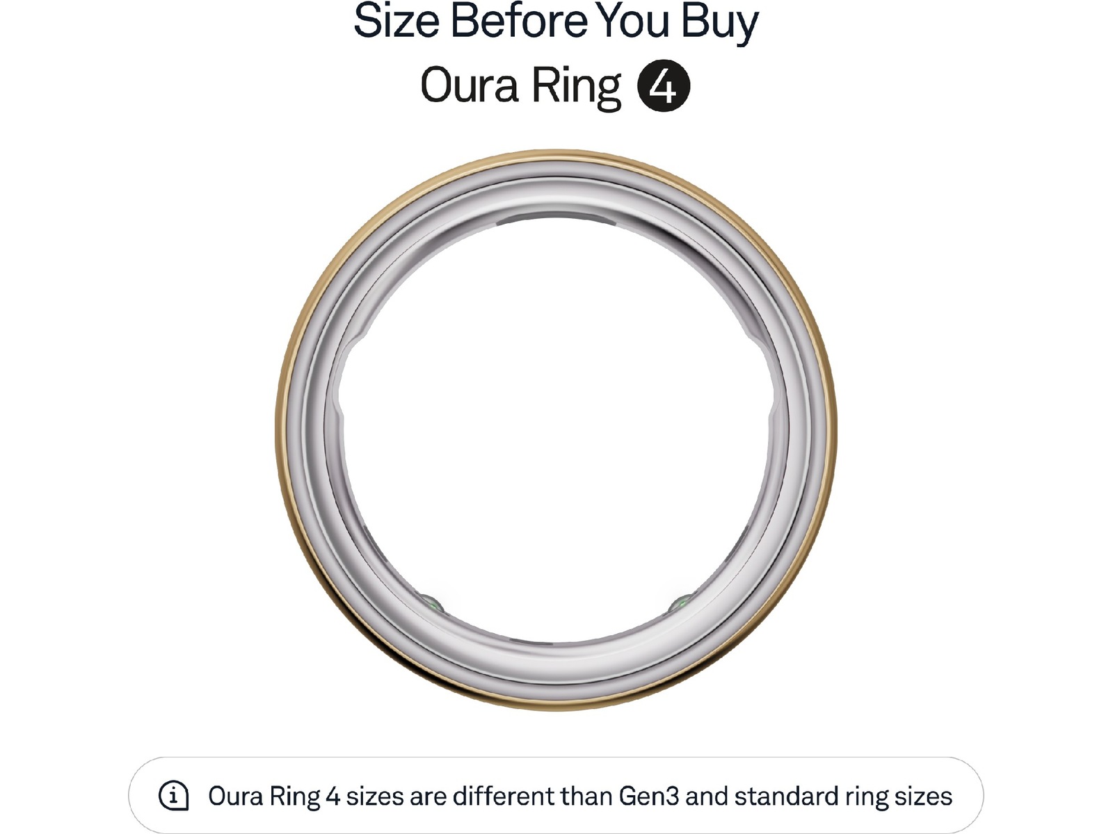 Oura Ring 4 Smart Ring str. 8 (guld) -B-Grade Demo tillbehör till mobiler & smartwatches