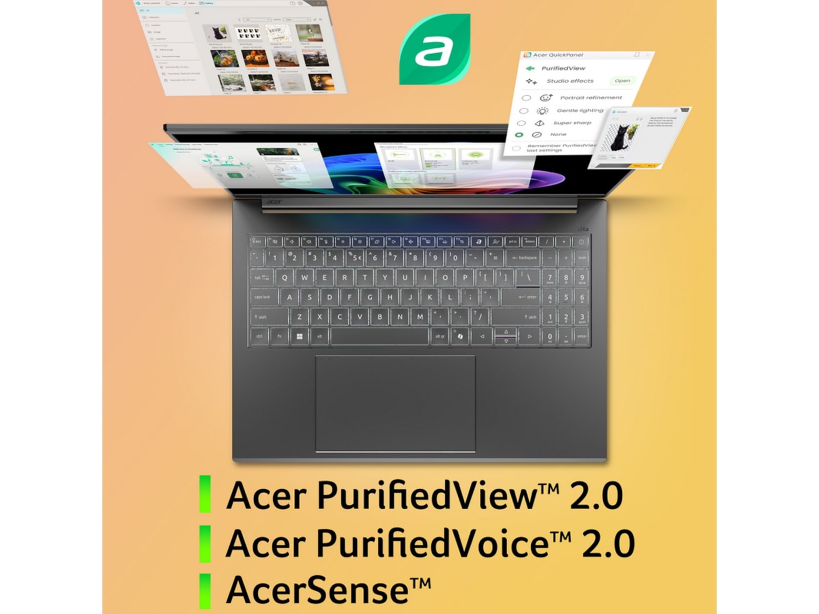 Acer Aspire 16 AI 16" OLED WUXGA+ Copilot+ PC -B-Grade Demo bärbara datorer