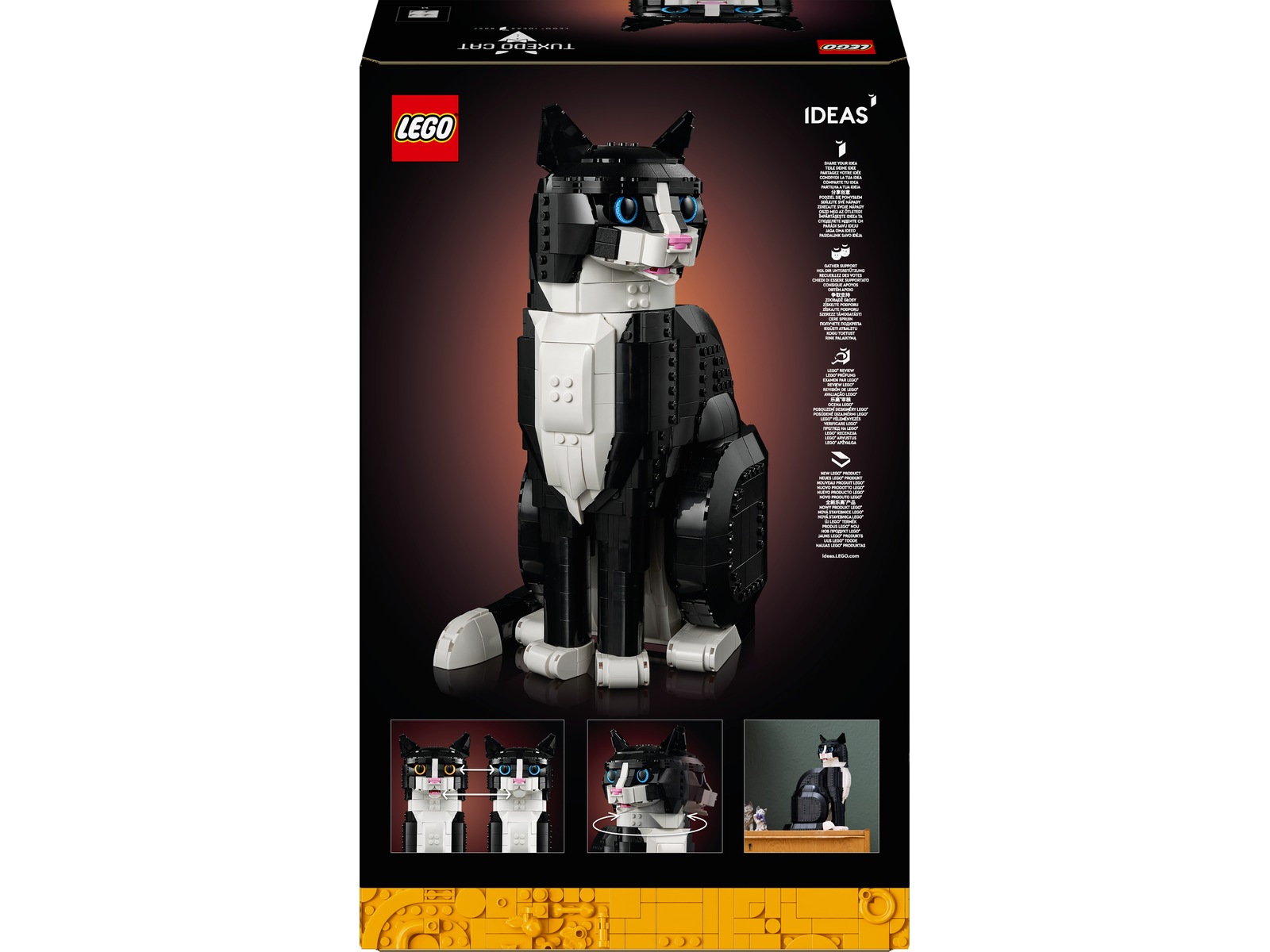 LEGO Icons svartvit katt 21349 LEGO