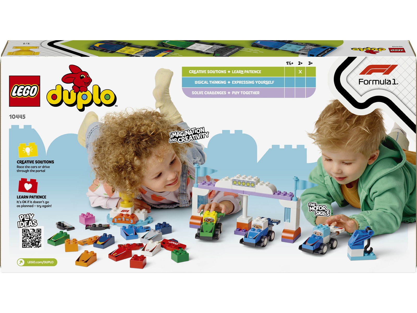 LEGO DUPLO Town F1 Team med racerbilar och förare 10445 LEGO