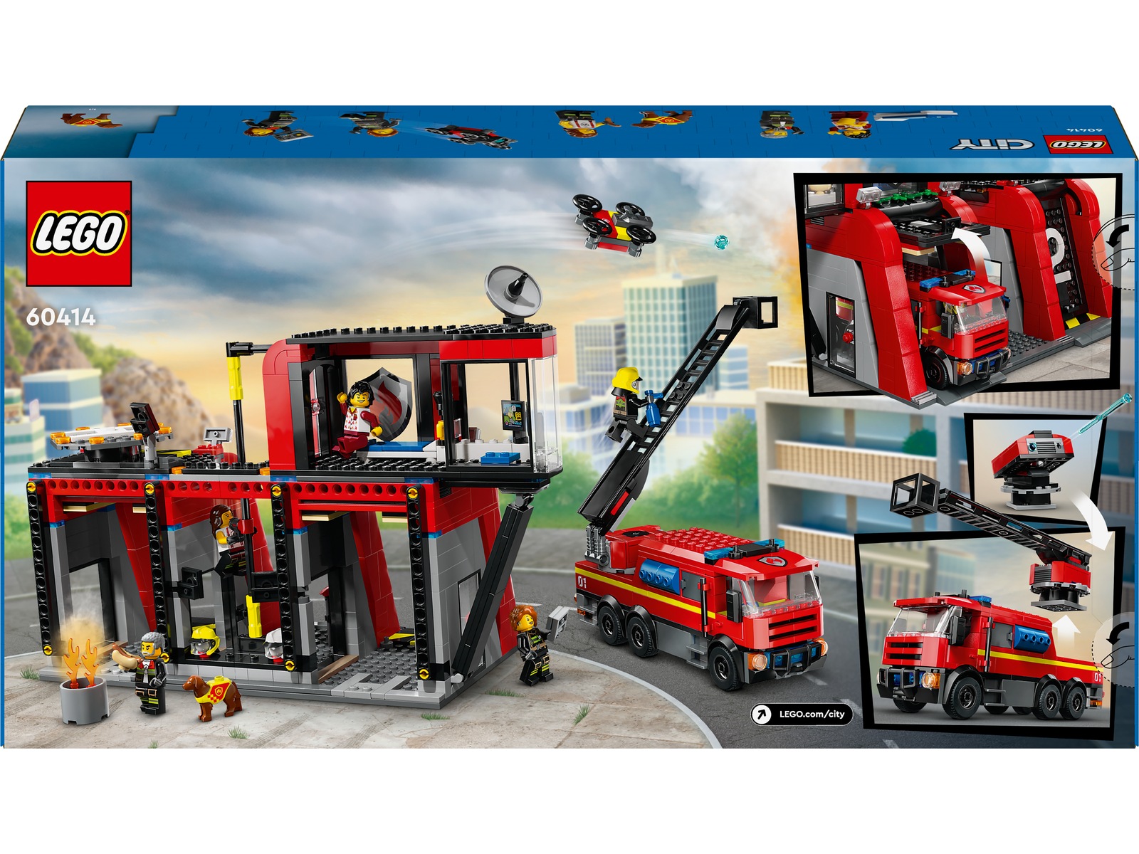 LEGO City Fire brandstation med brandbil 60414 LEGO
