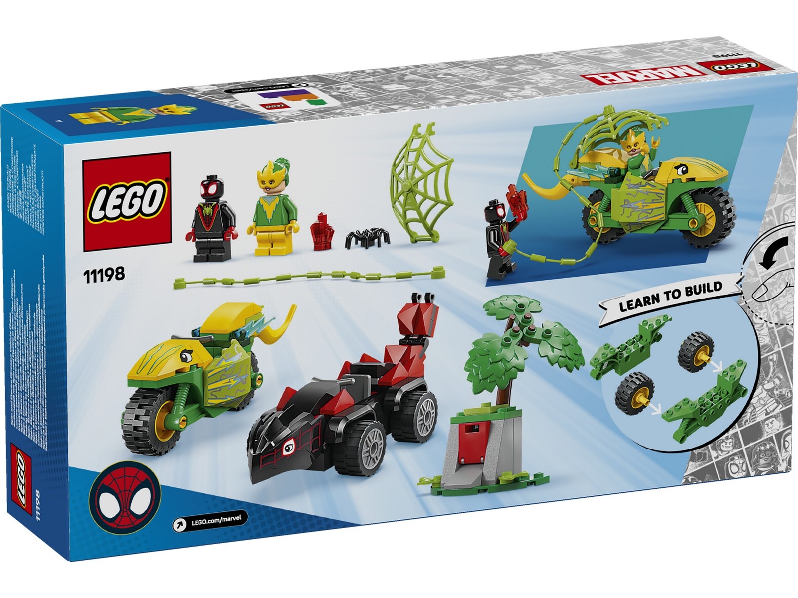 LEGO Spidey dinosauriefordonsjakt med Spin och Electro 11198 LEGO